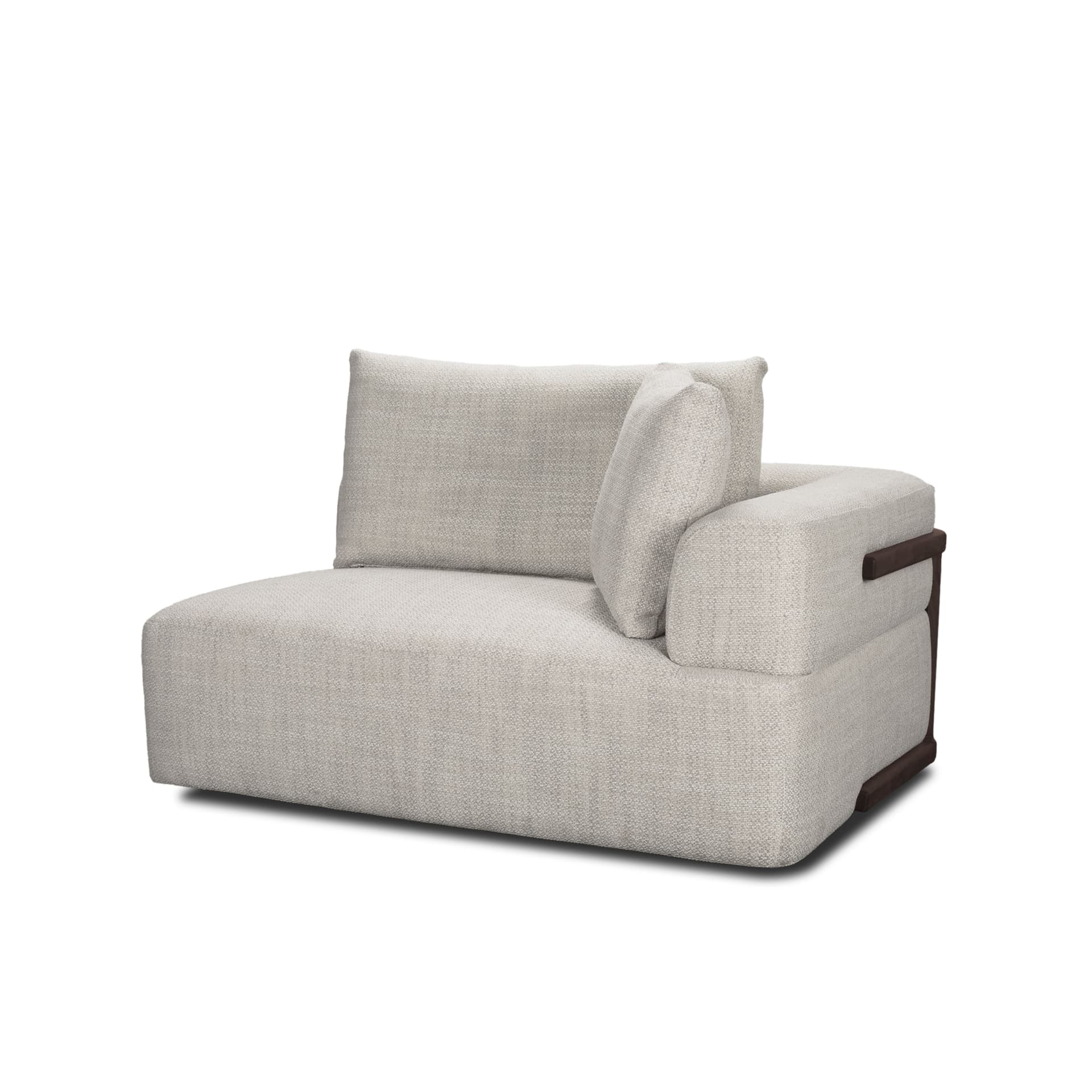 Warner Gray 3 Piece Sofa Set w/Corner Piece — product photograph