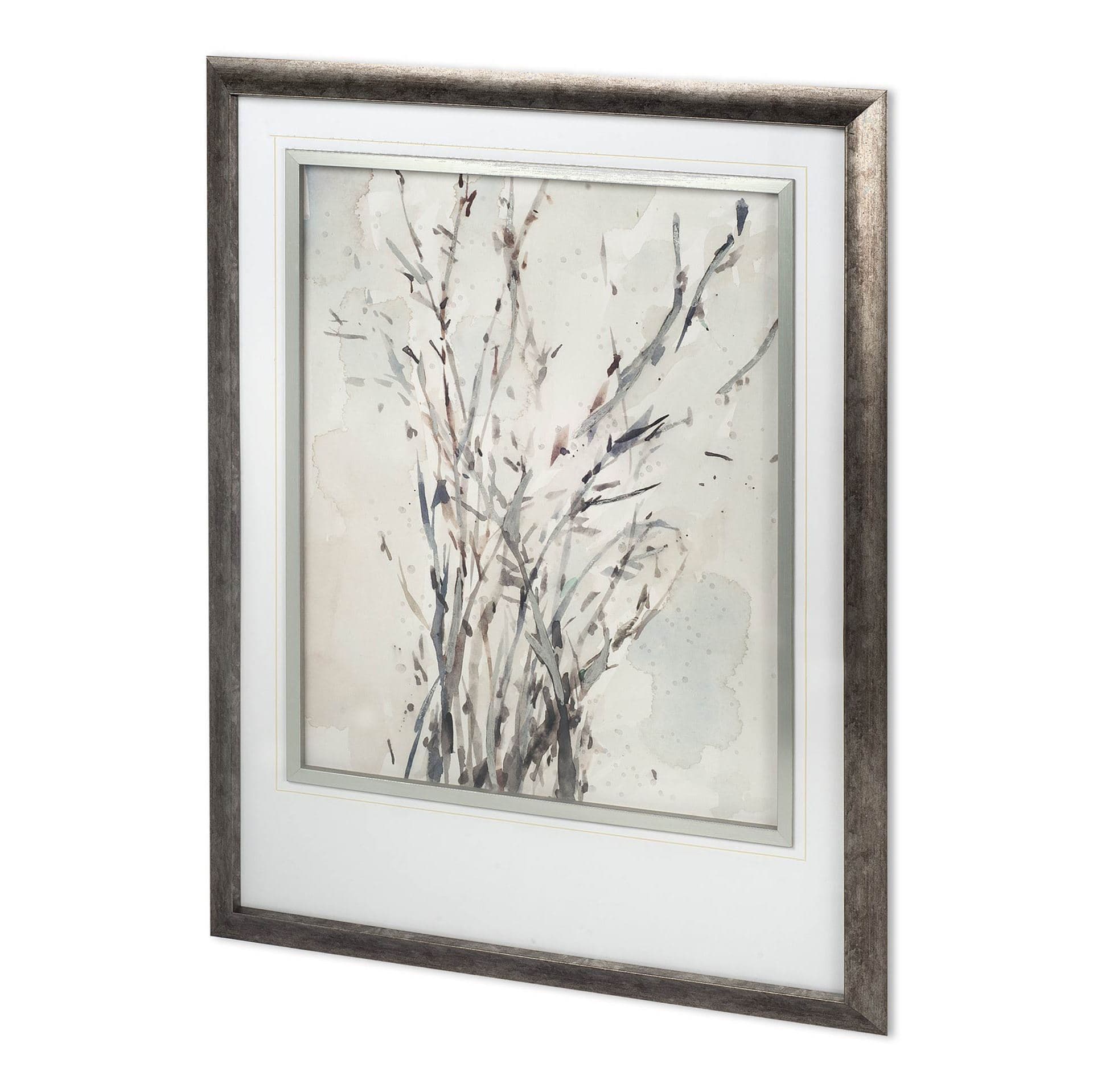 Custom Watercolor Branches I by Samuel Dixon Hand Embellished Framed Art Print Matted under Glass — product photograph