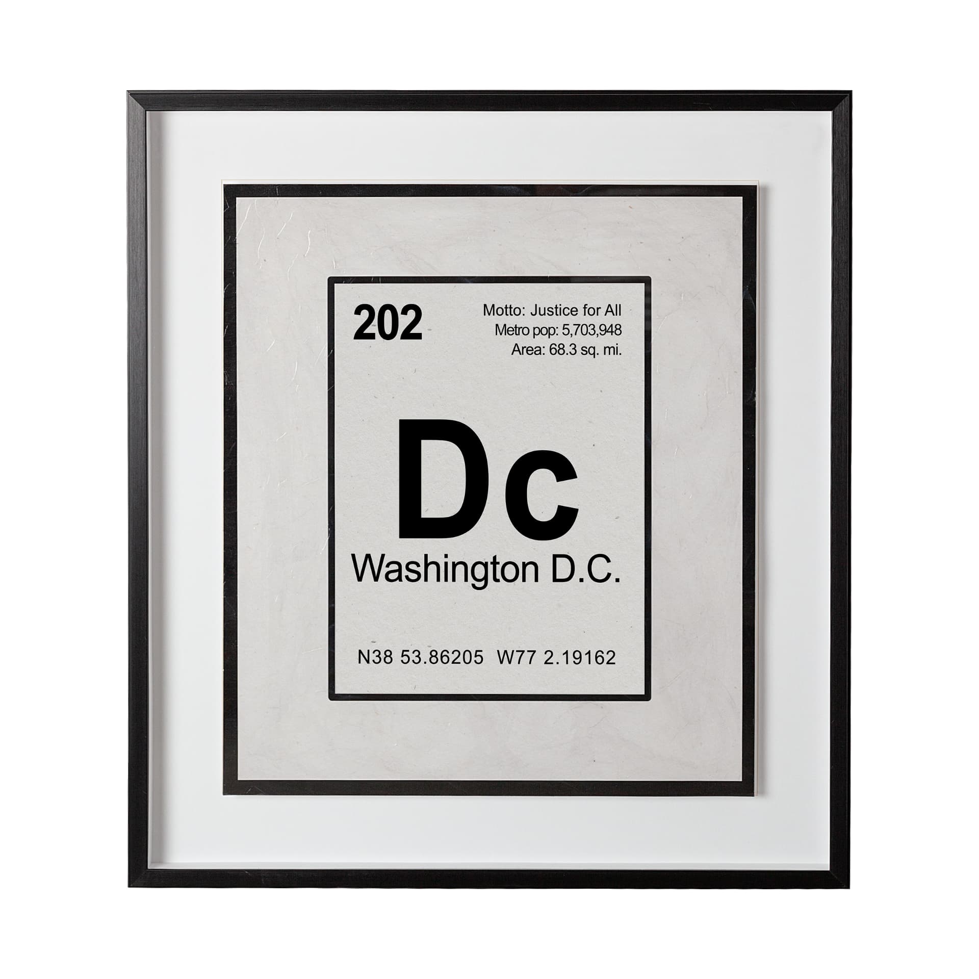 Breaking Washington DC B by THE Studio Hand Embellished Textured Framed Art Print Matted under Glass — product photograph