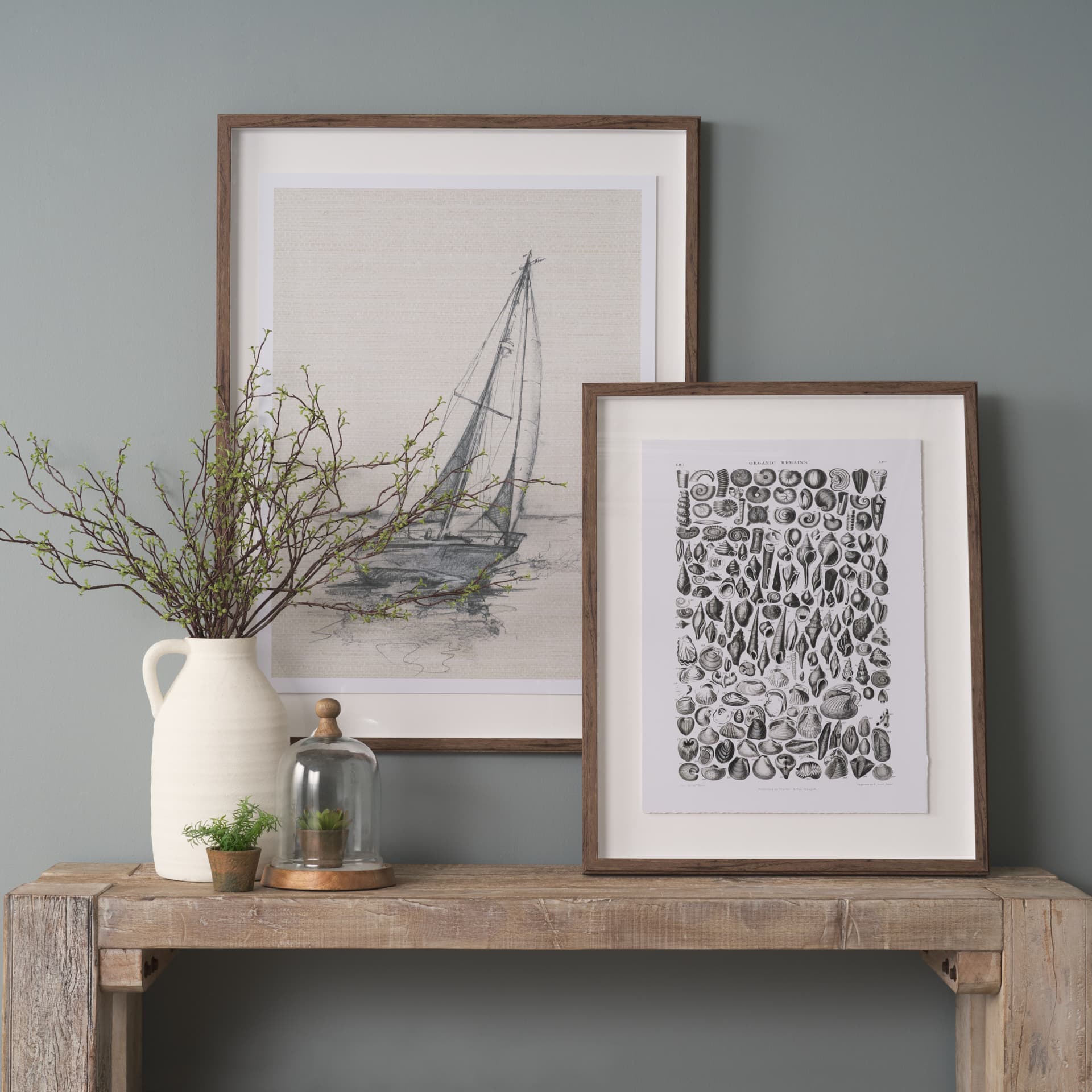 Sealife II by Oliver Goldsmith a Hand Embellished Framed Art Print Matted under Glass — product photograph