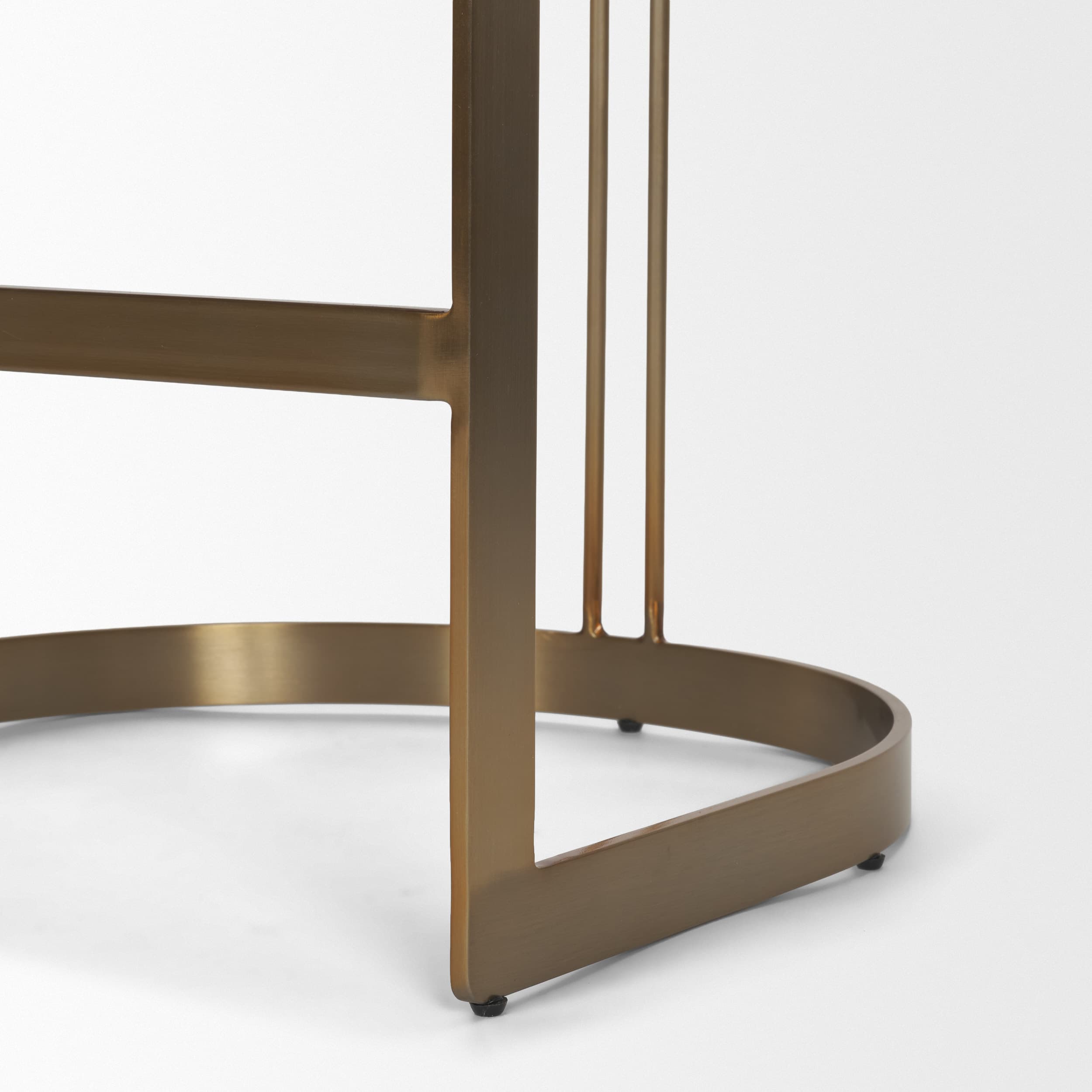 Hollyfield Low Back 28.7in Seat Bar Stool | II Cream Fabric w/ Counter — product photograph