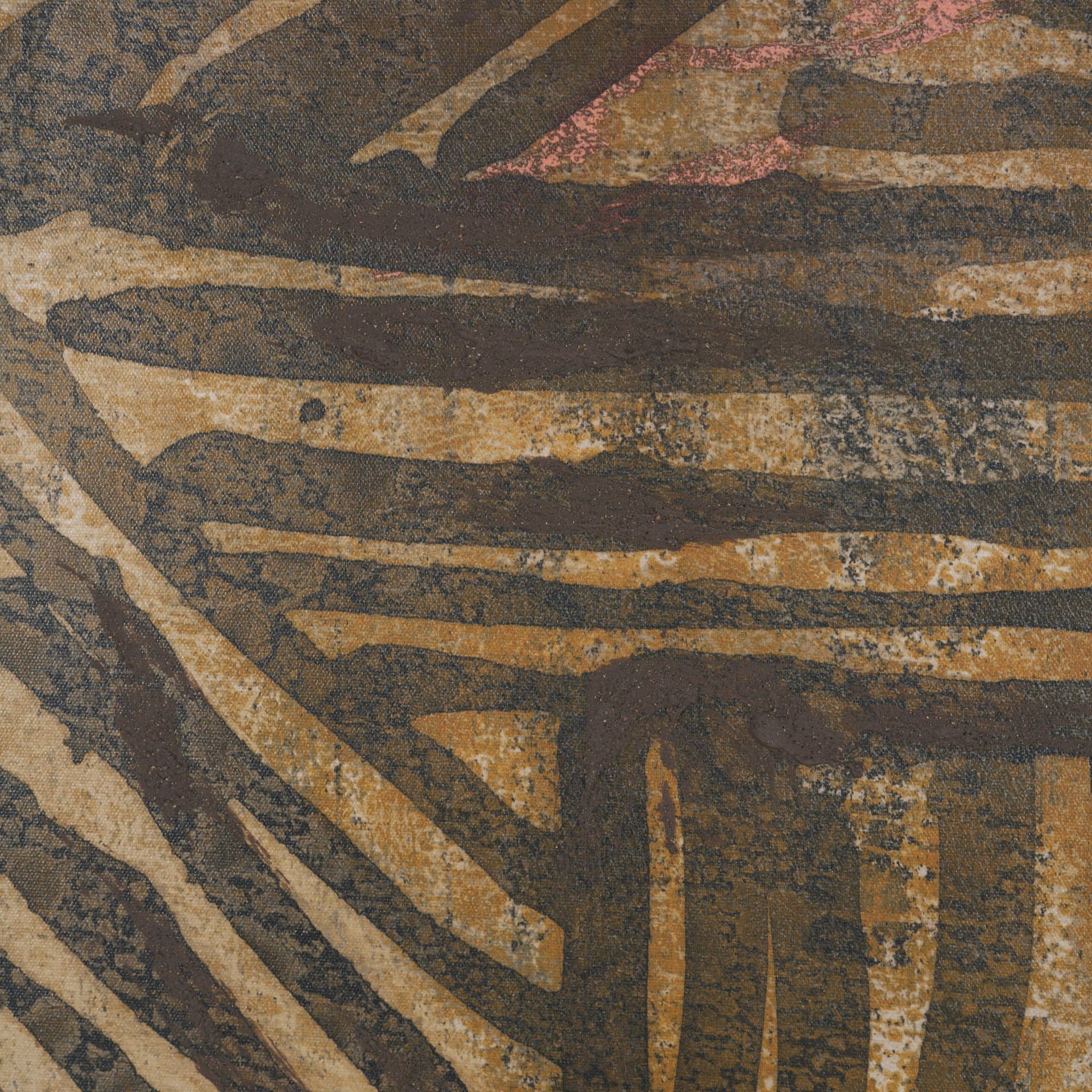 Bronze Geometry I by Mercana Studio Hand-Embellished Textured Framed Canvas Artwork — product photograph