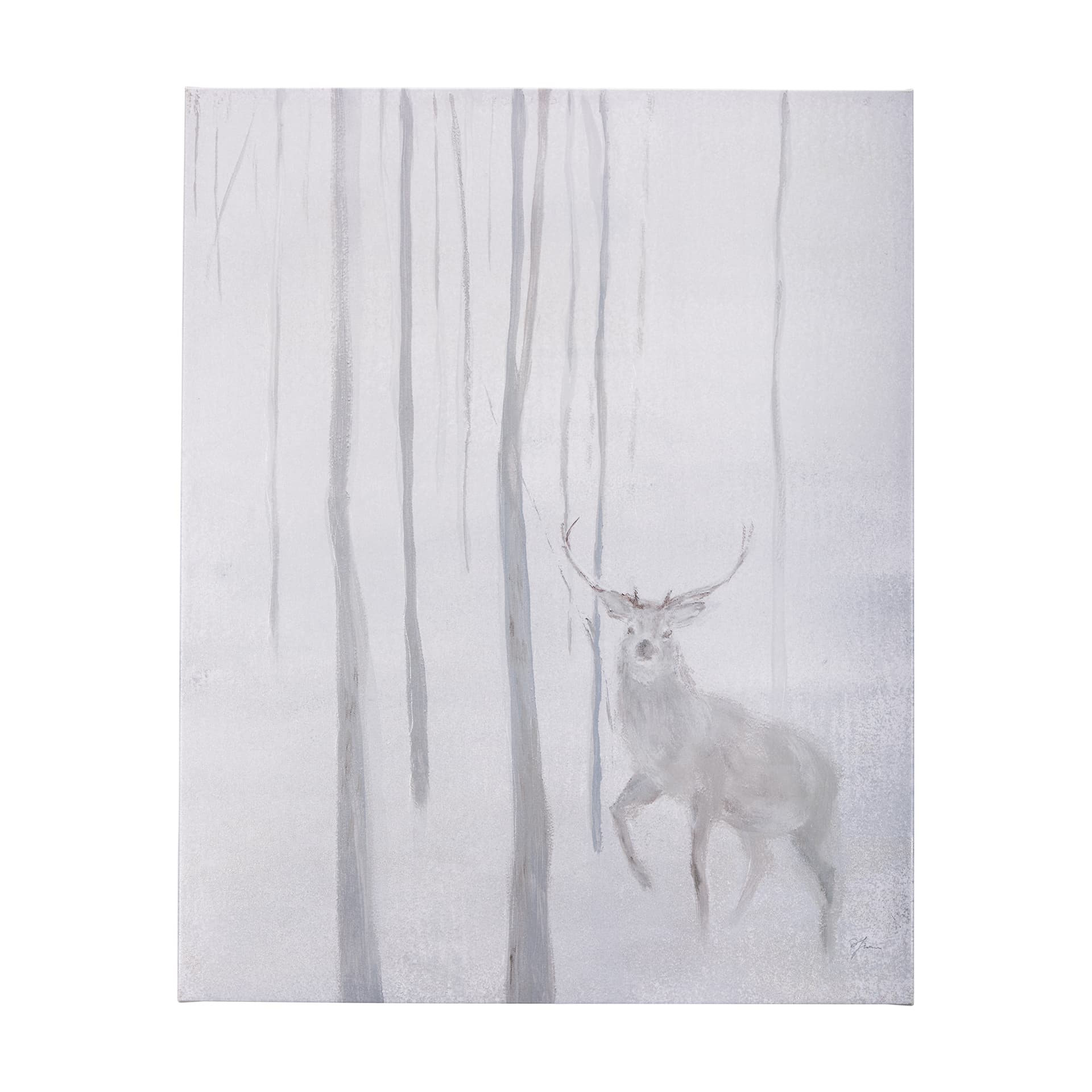 A Winter Day in Forest II by Mercana Studio a Hand Embellished Textured Canvas — product photograph