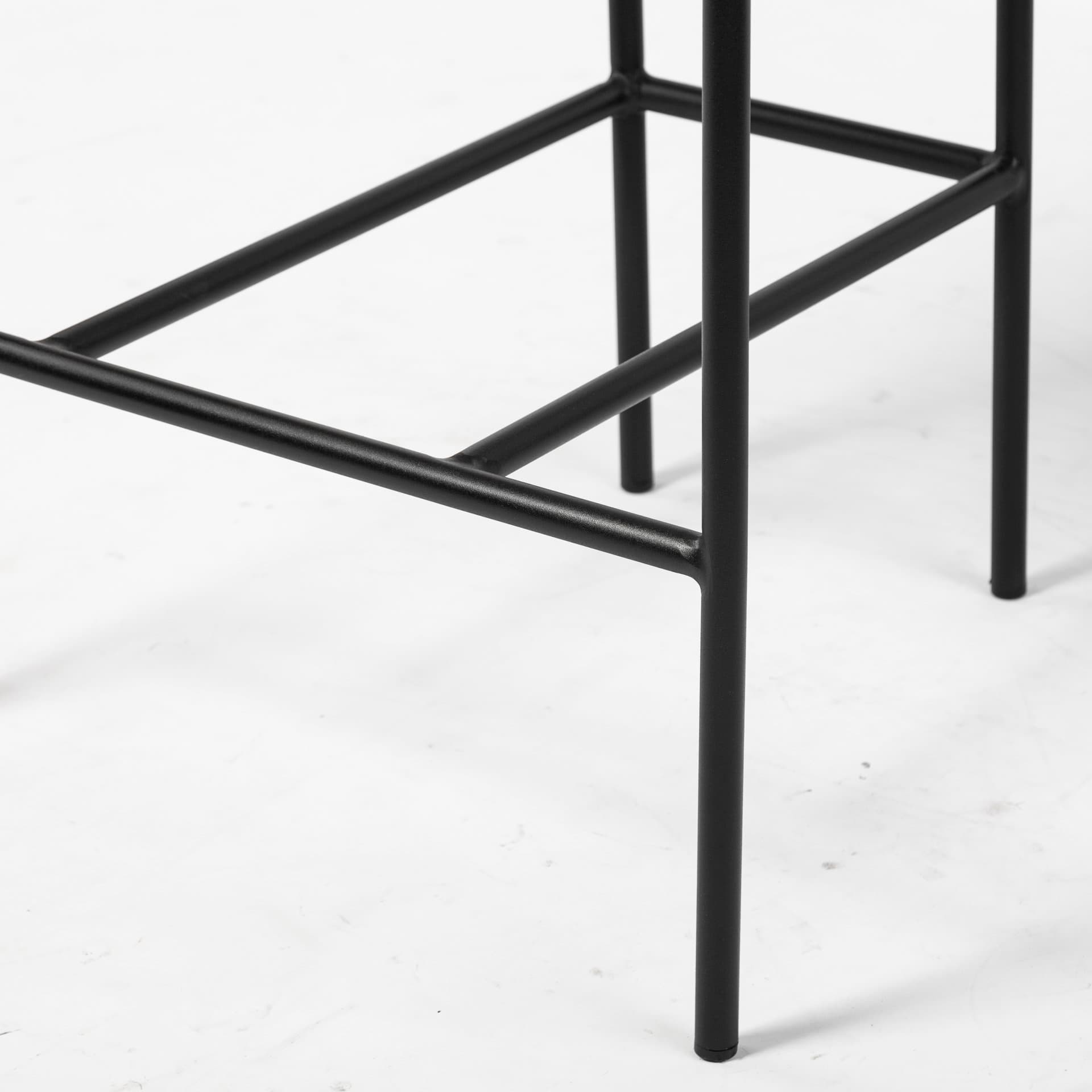 Parker Backless 36in Seat Counter Stool | Gray Fabric w/ Black Metal — product photograph