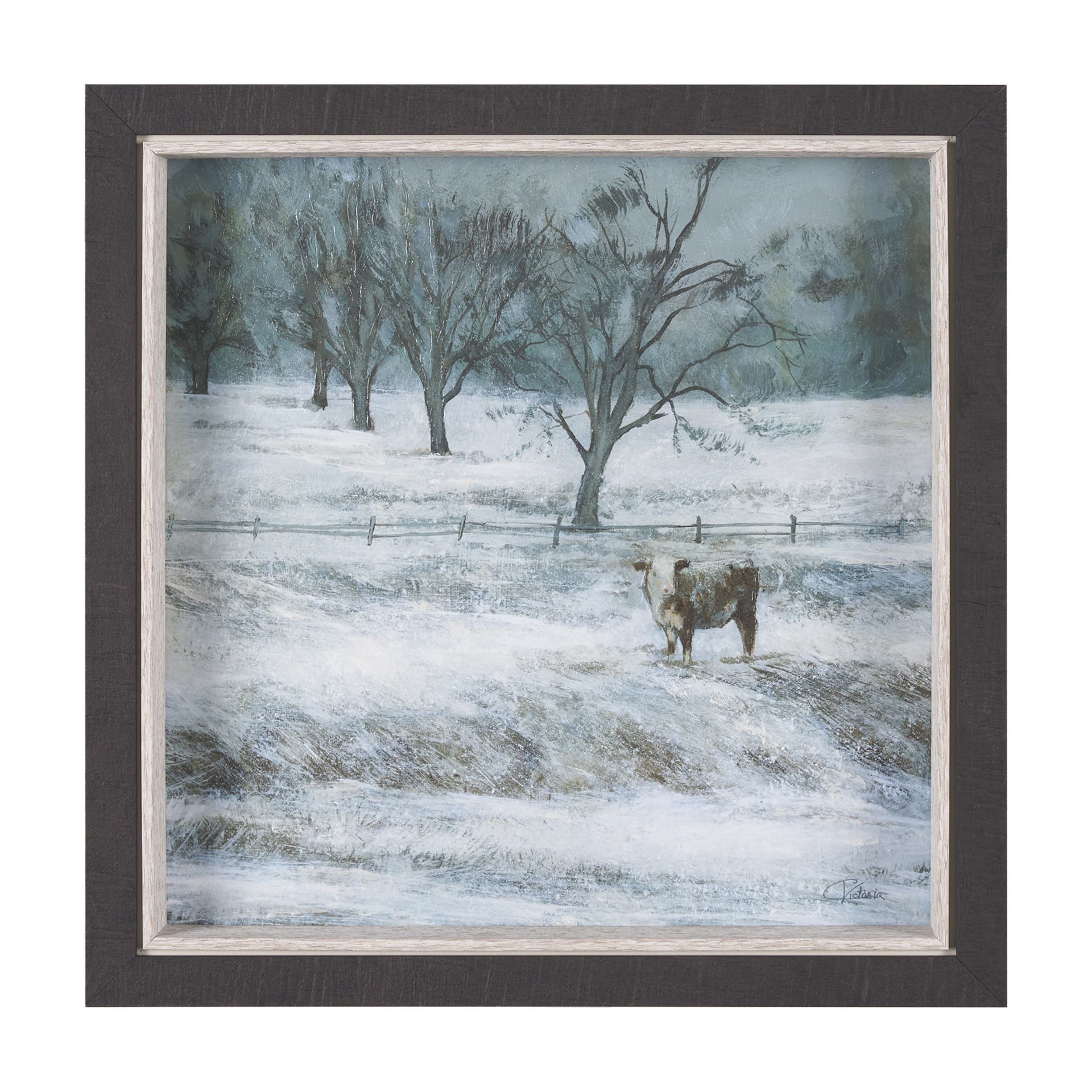 Winter On The Farm III by Mercana Studio a Hand Embellished Framed Art Print — product photograph