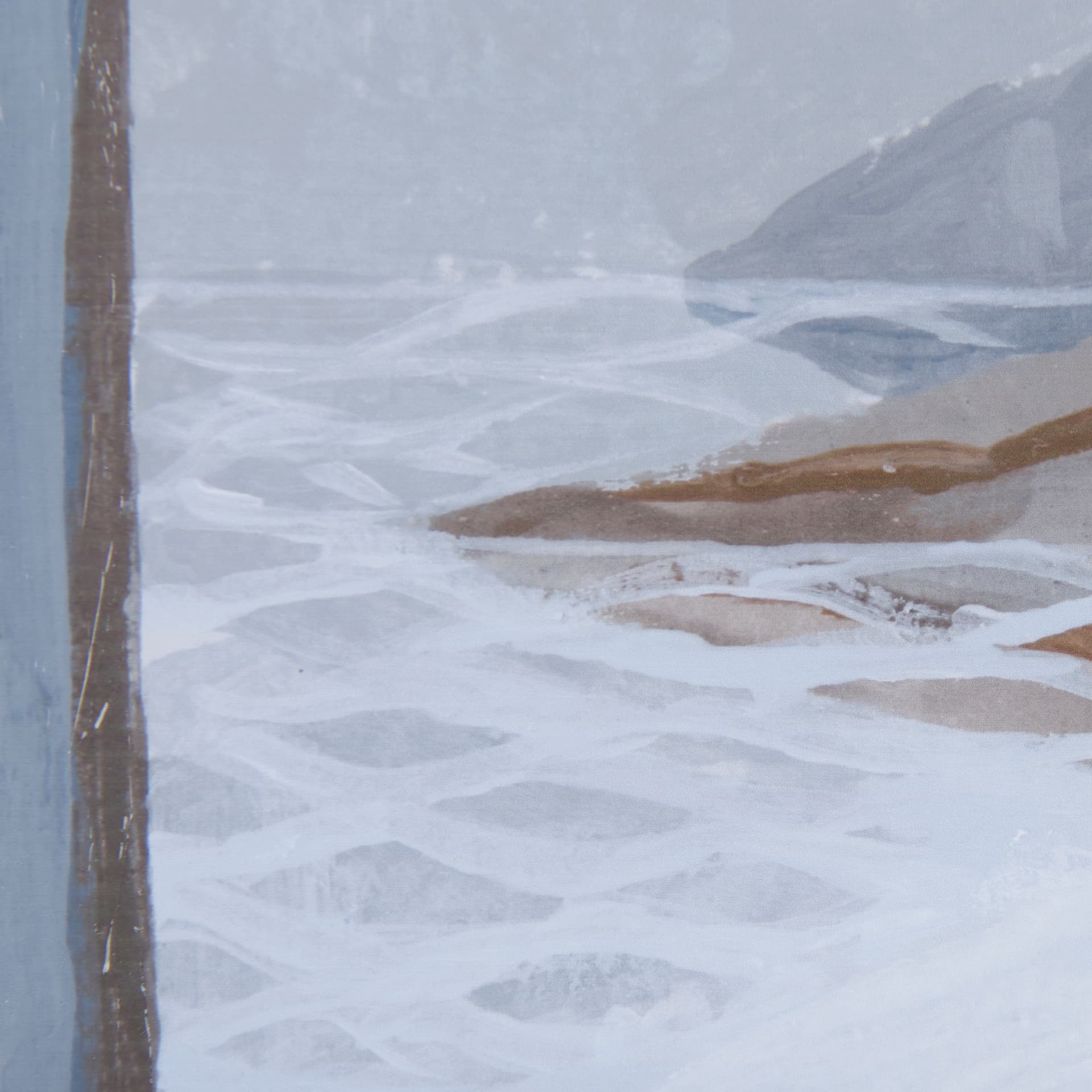 Windy Day by Mercana Studio a Hand Embellished Textured Framed Art Print Matted under Glass — product photograph