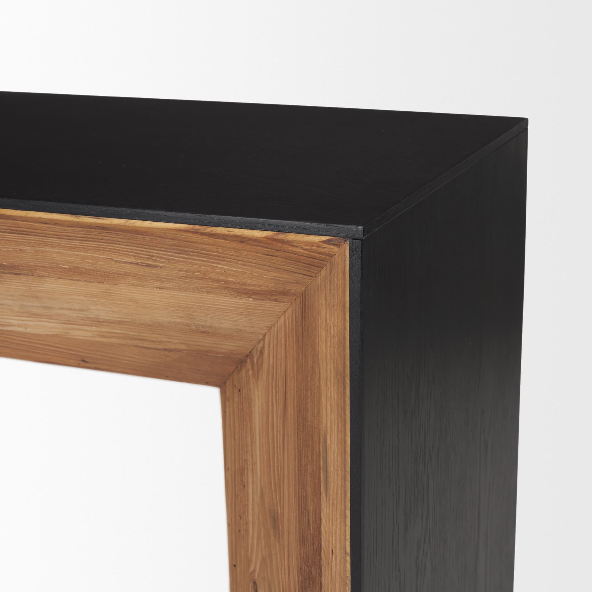 Tabor Natural Wood w/ Black Oak Waterfall Console Table — product photograph