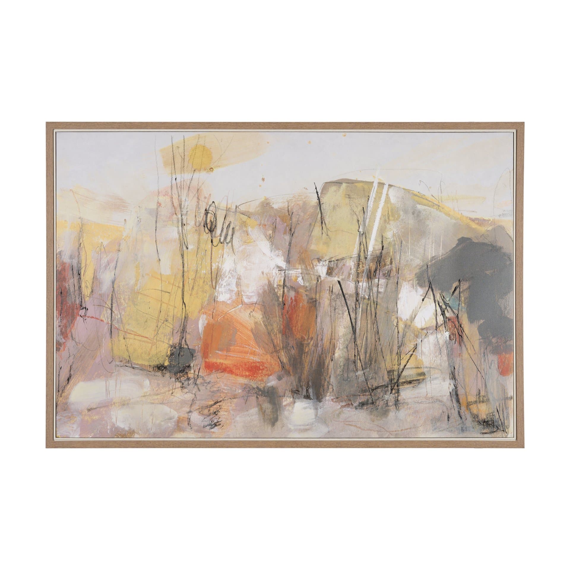 Abstract Autumn 1 by Mercana Studio Hand-Embellished Textured Framed Canvas Artwork — product photograph