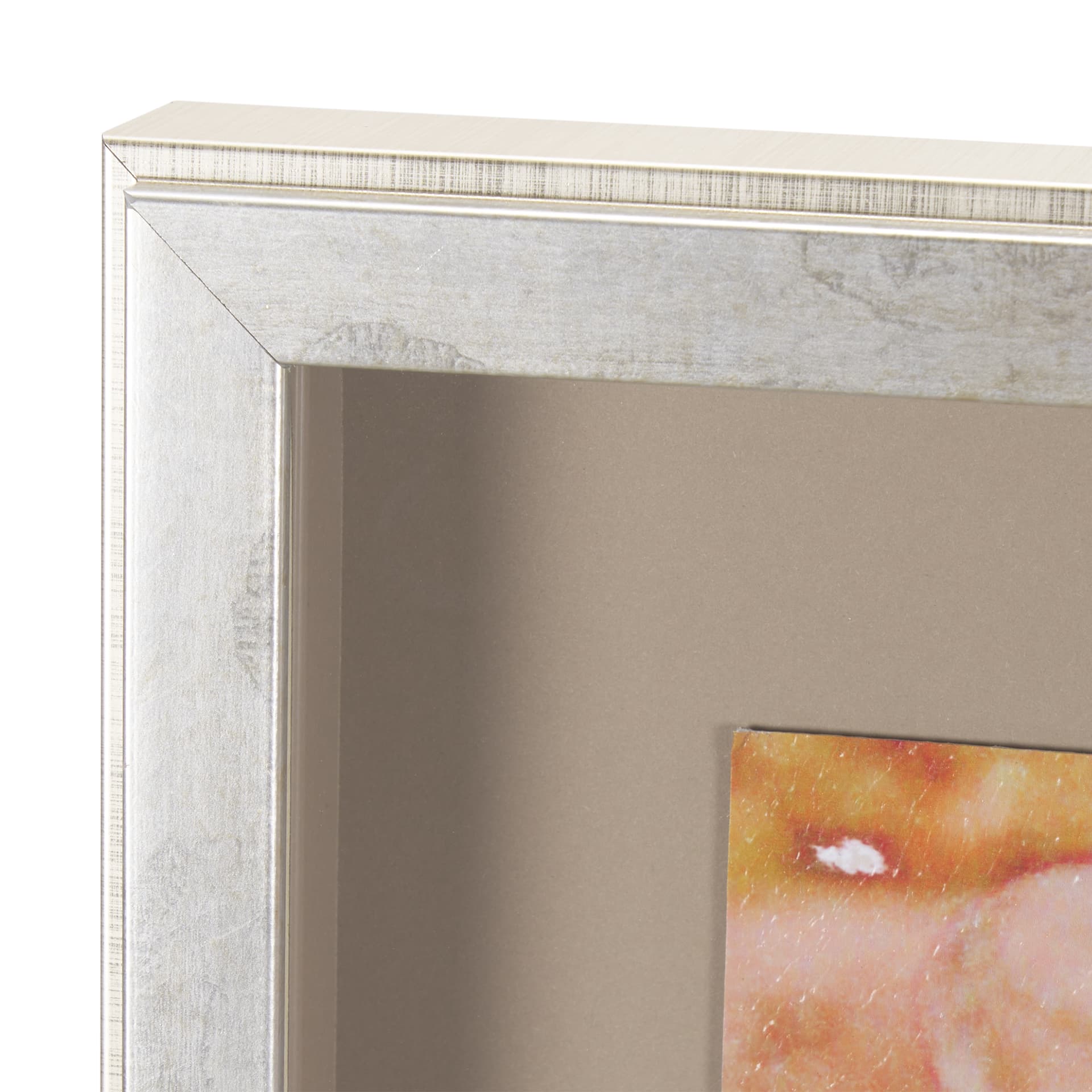 Subtle Florals I by Mercana Studio a Hand Embelished Textured Framed Art Print Matted under Glass — product photograph