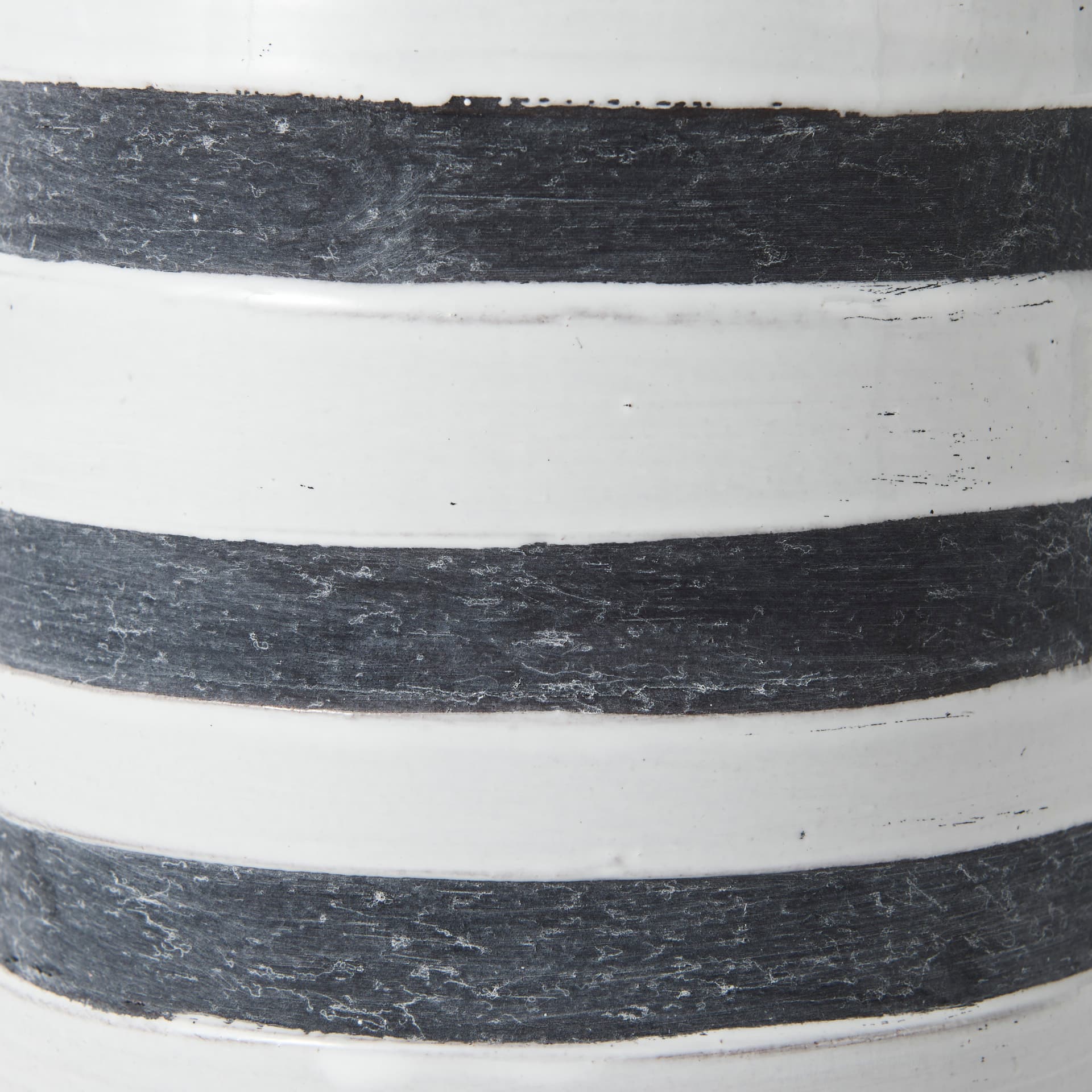 Harmon II Large White w/ Charcoal Stripes Ceramic Jug — product photograph