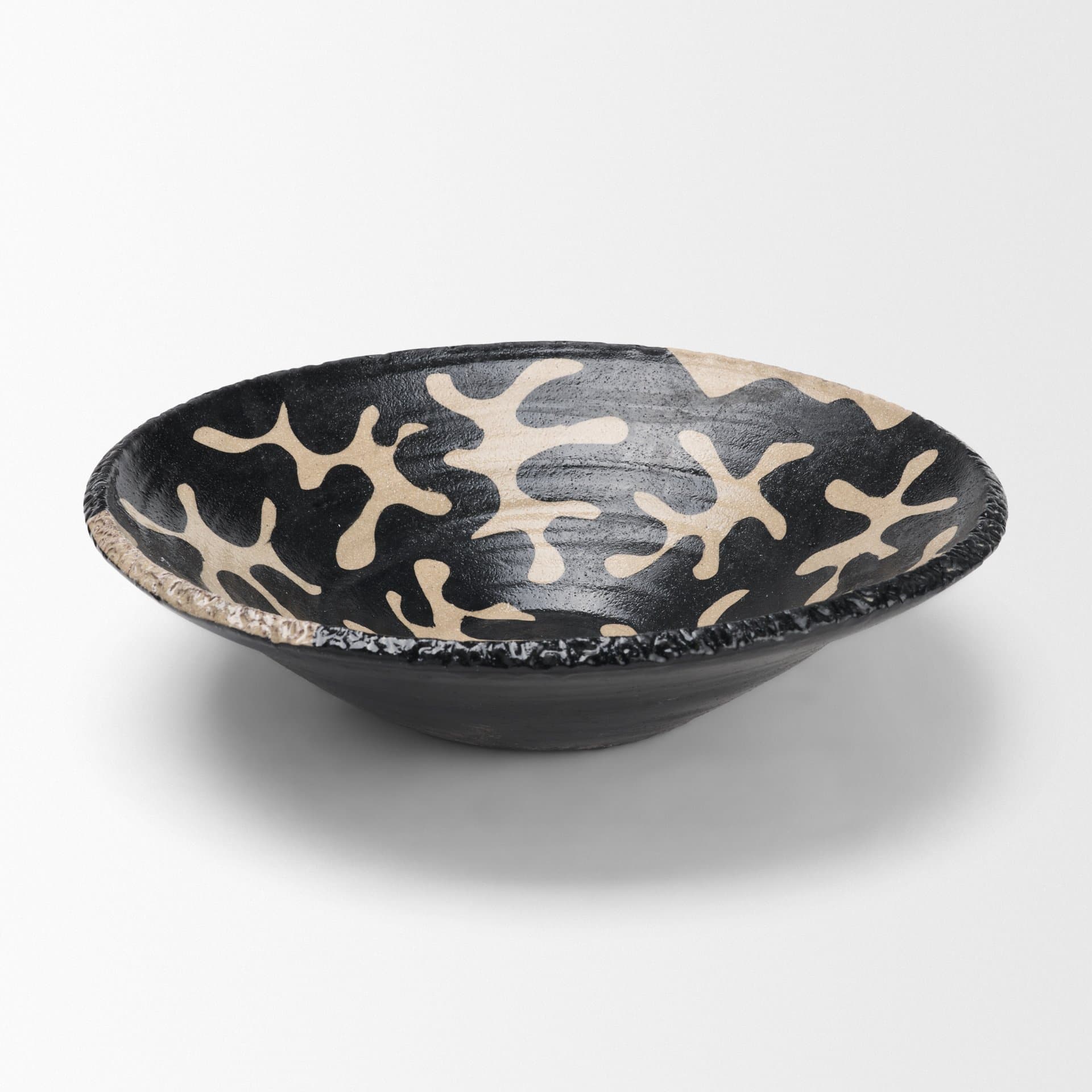 Bosma Black and Cream Ceramic Decorative Bowl — product photograph