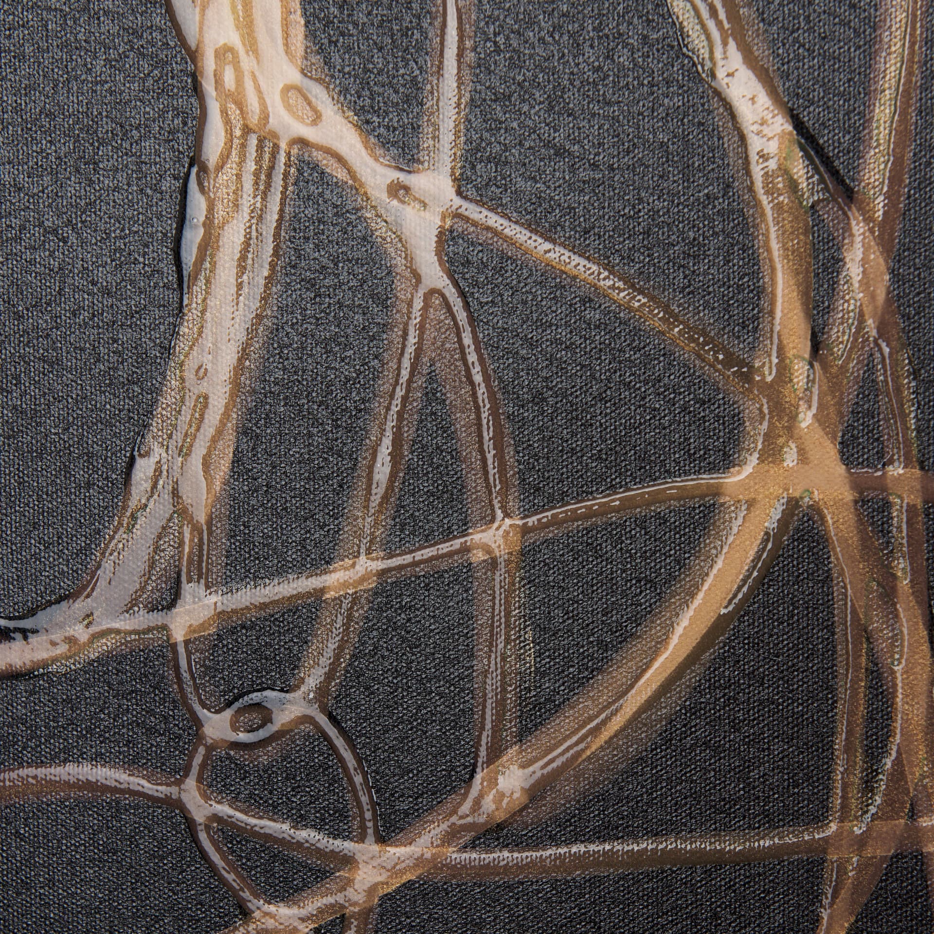 Lines V by Mercana Studio a Hand Embellished Textured Canvas — product photograph