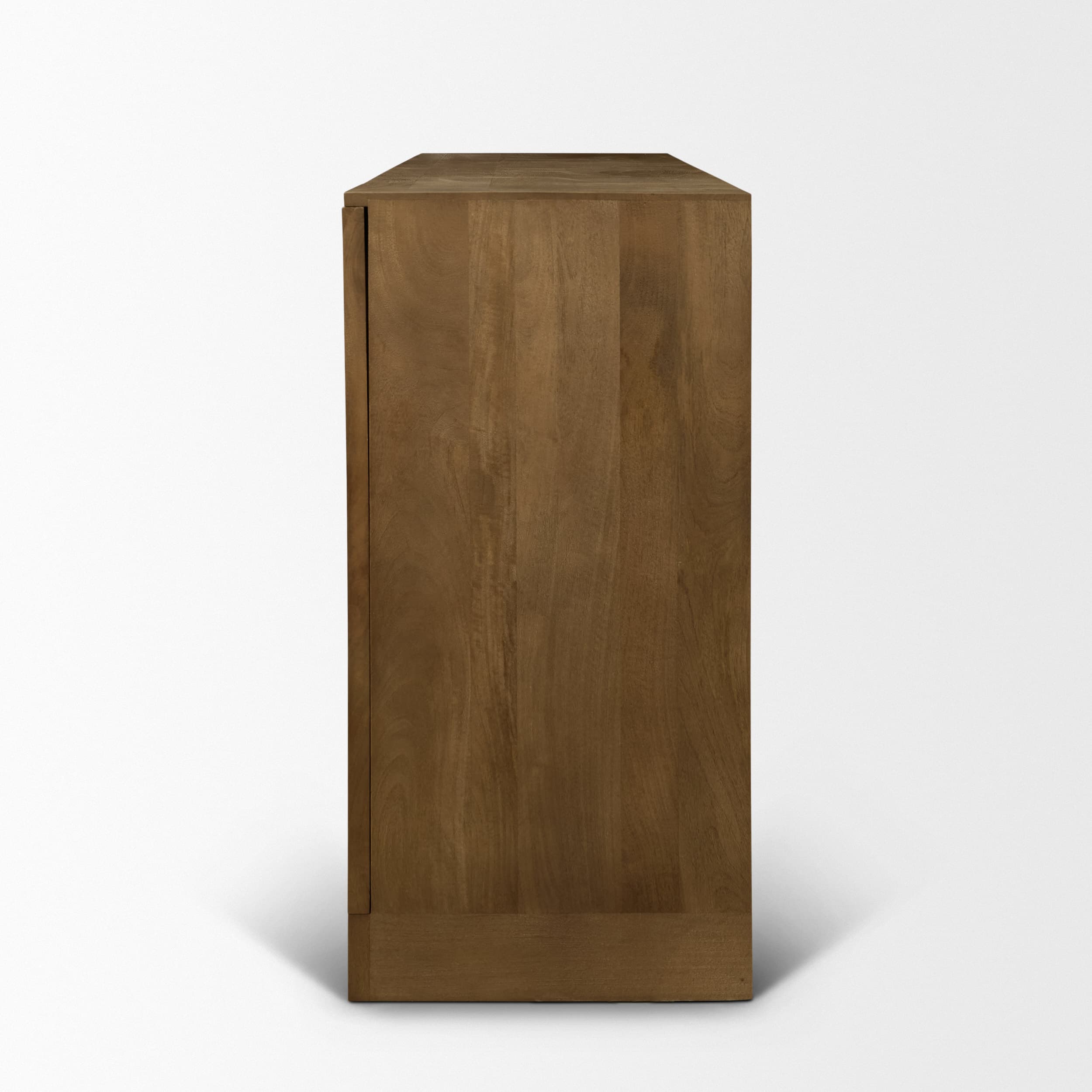 Suri Mid Brown Wood w/ Glass 4-Door Closed Sideboard — product photograph