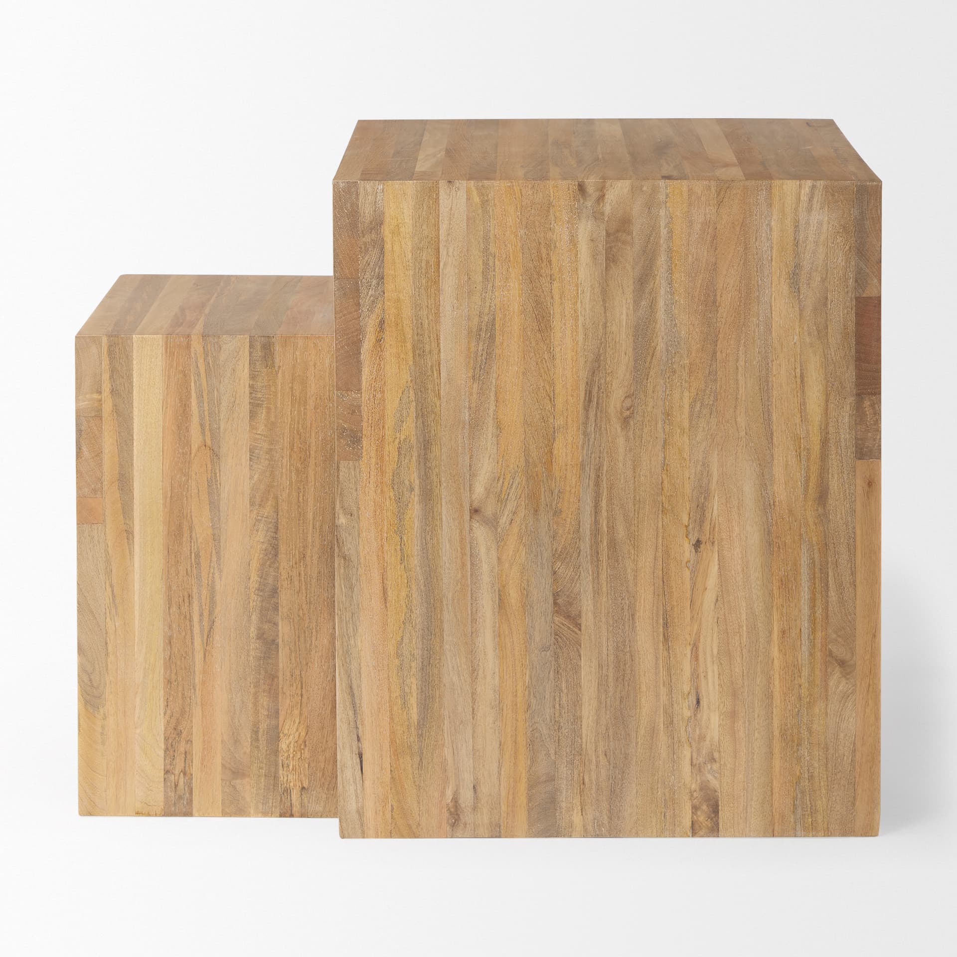 Chloe 20.0L x 20.0W x 24.0H Set of 2 Cottage Wood Nesting Accent Tables — product photograph