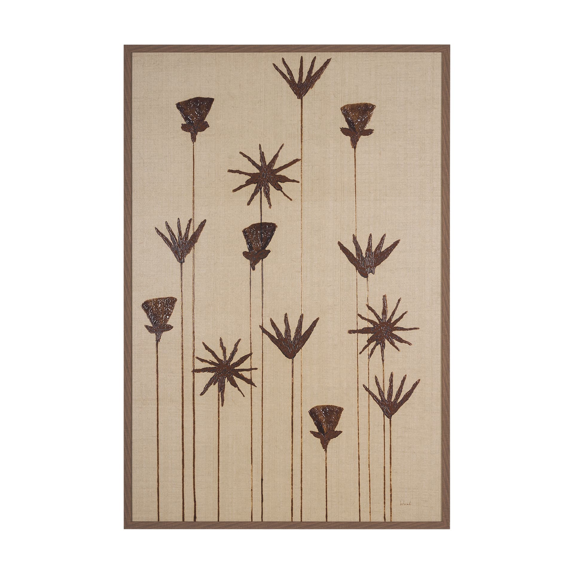 Spark I (Tan) by Mercana Studio a Hand Embellished Textured Framed Art Print — product photograph