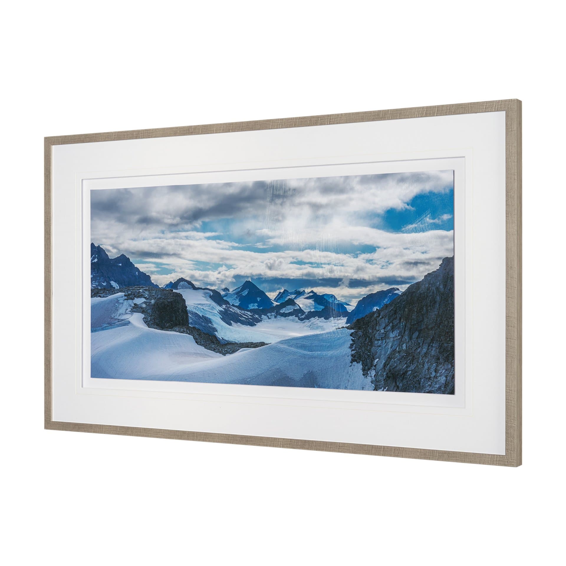 Skagway, Alaska Mountains by Richard Silver Textured Framed Art Print Matted under Glass — product photograph