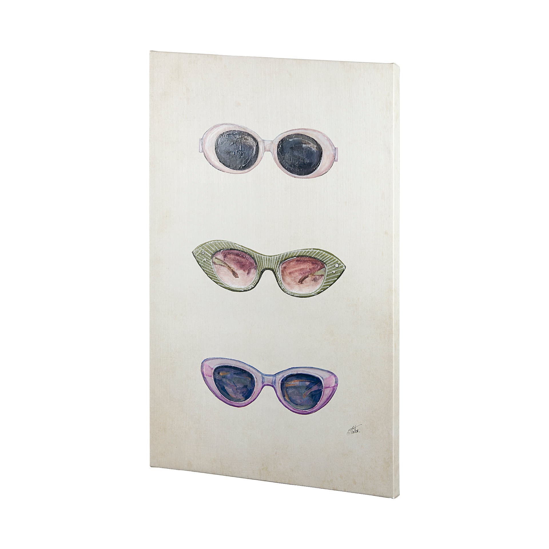 Sunglass Collection I by NaTar a Hand Embellished Textured Canvas — product photograph