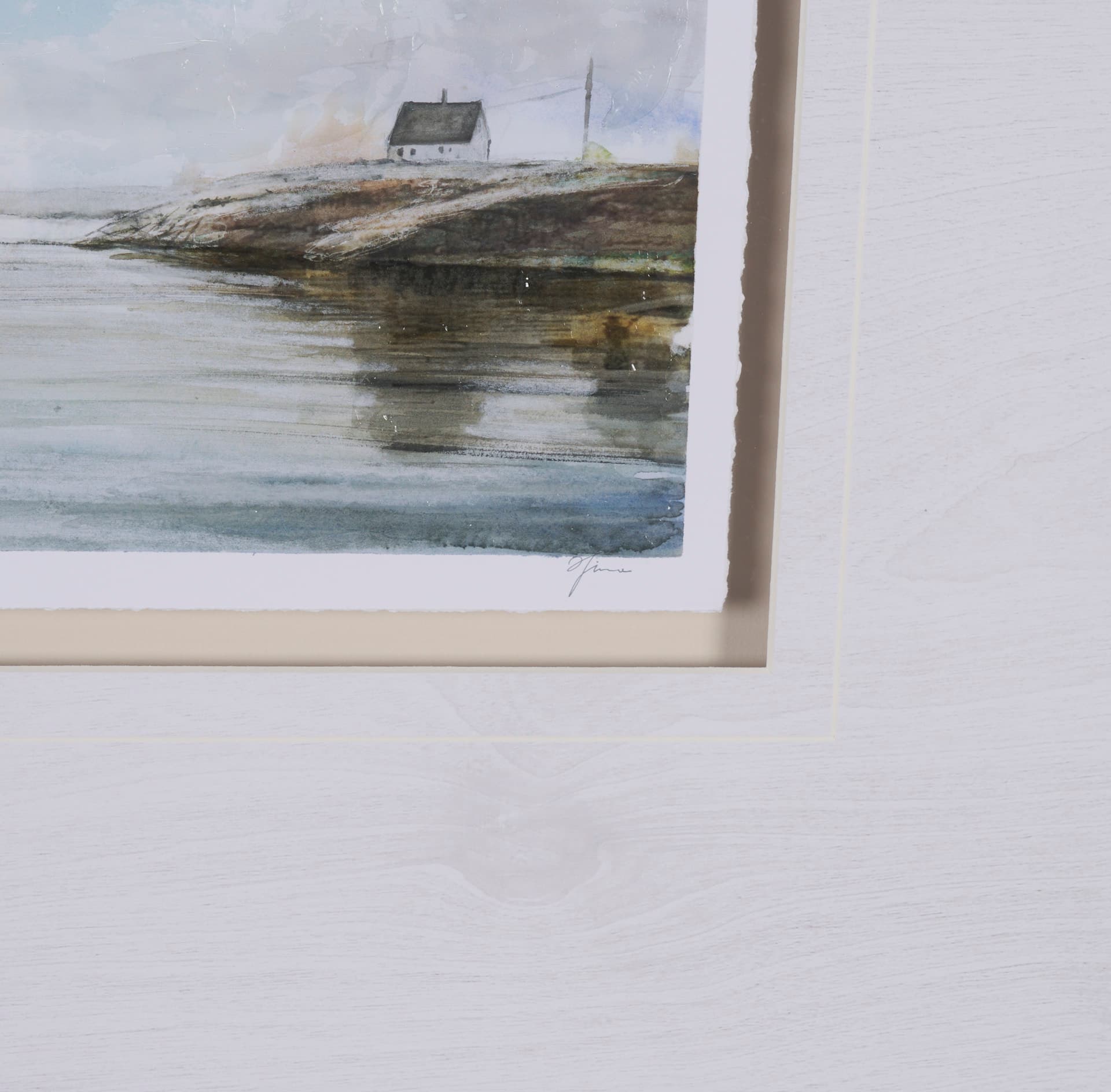 East Coast View I by Mercana Studio a Hand Embellished Framed Art Print Matted under Glass — product photograph