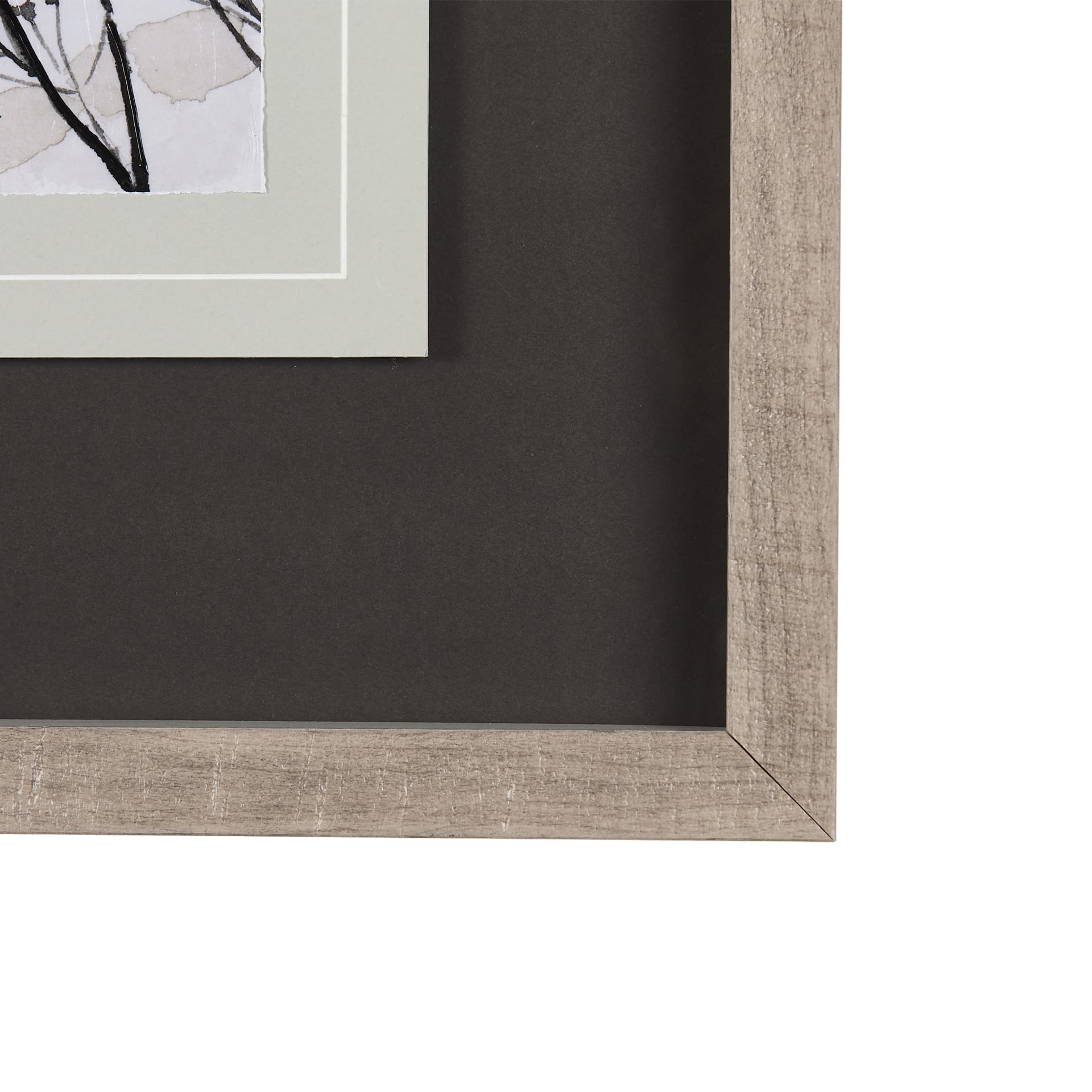Meadow R by Mercana Studio a Hand Embellished Textured Framed Art Print Matted under Glass — product photograph