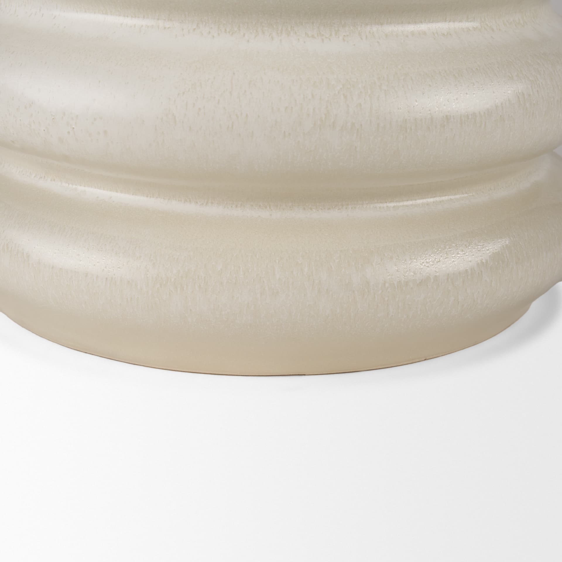 Twyla Short Cream Glazed Floor Vase — product photograph