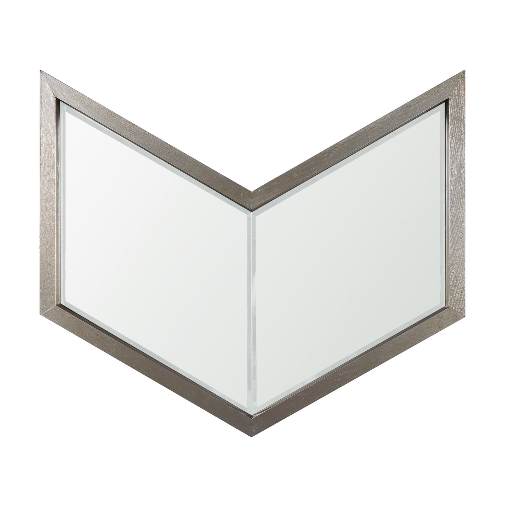 Chevren 26 x 22 Silver Wood Frame Mirror — product photograph