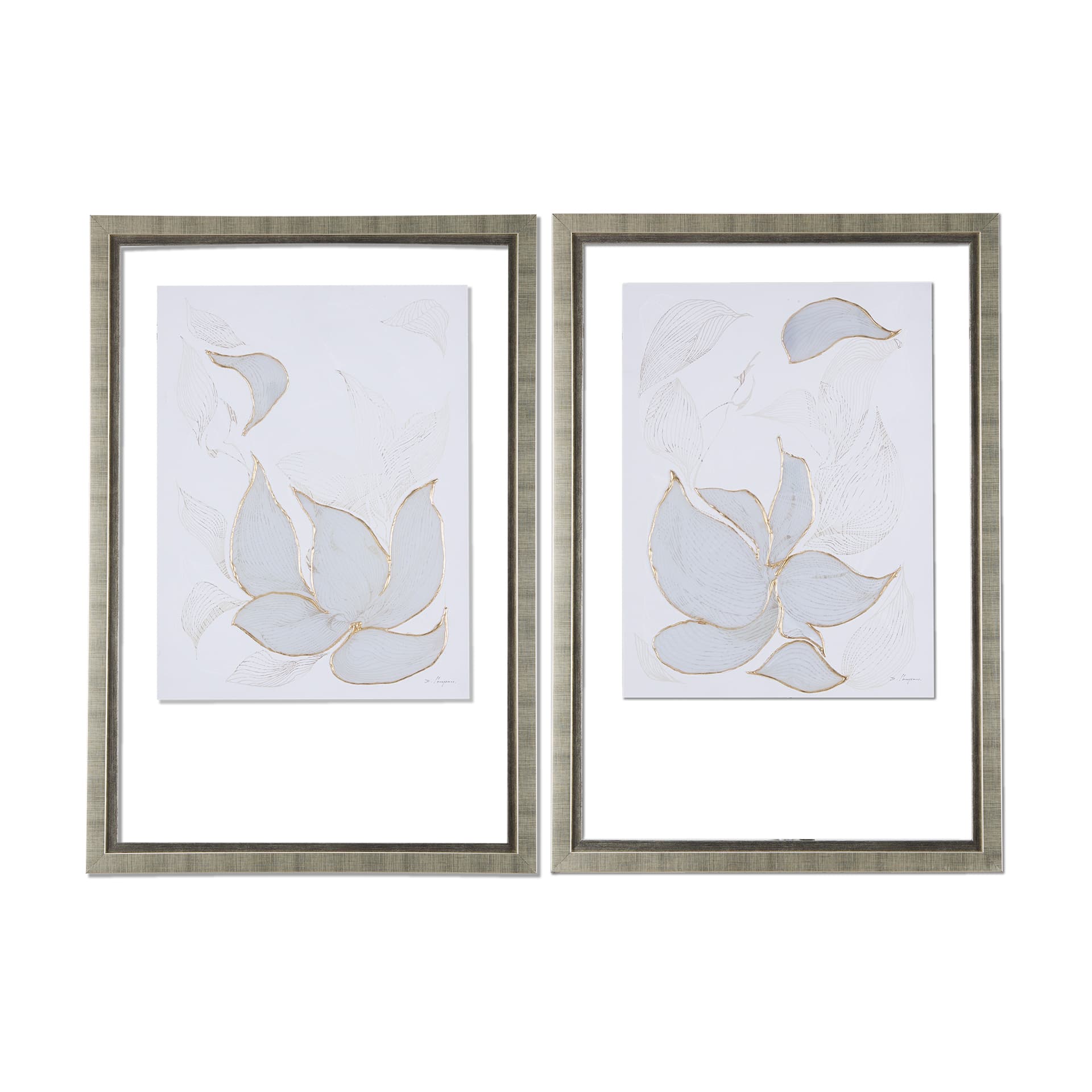 Interplay I by Mercana Studio a Hand Embellished Textured Framed Art Print Matted under Glass — product photograph