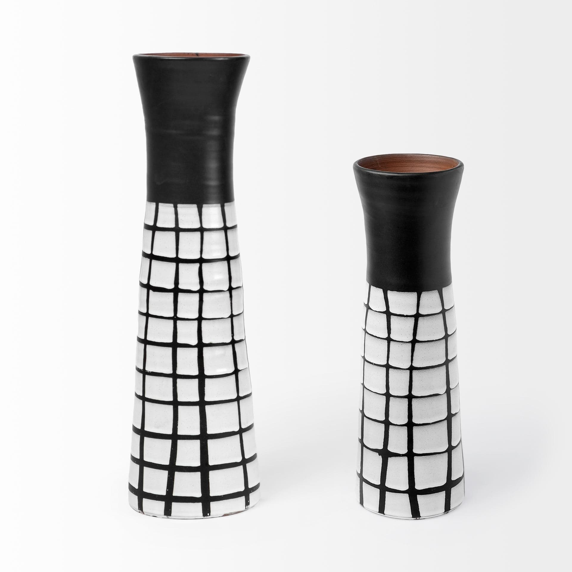Luanda Small Black/White Large Ceramic Vase — product photograph
