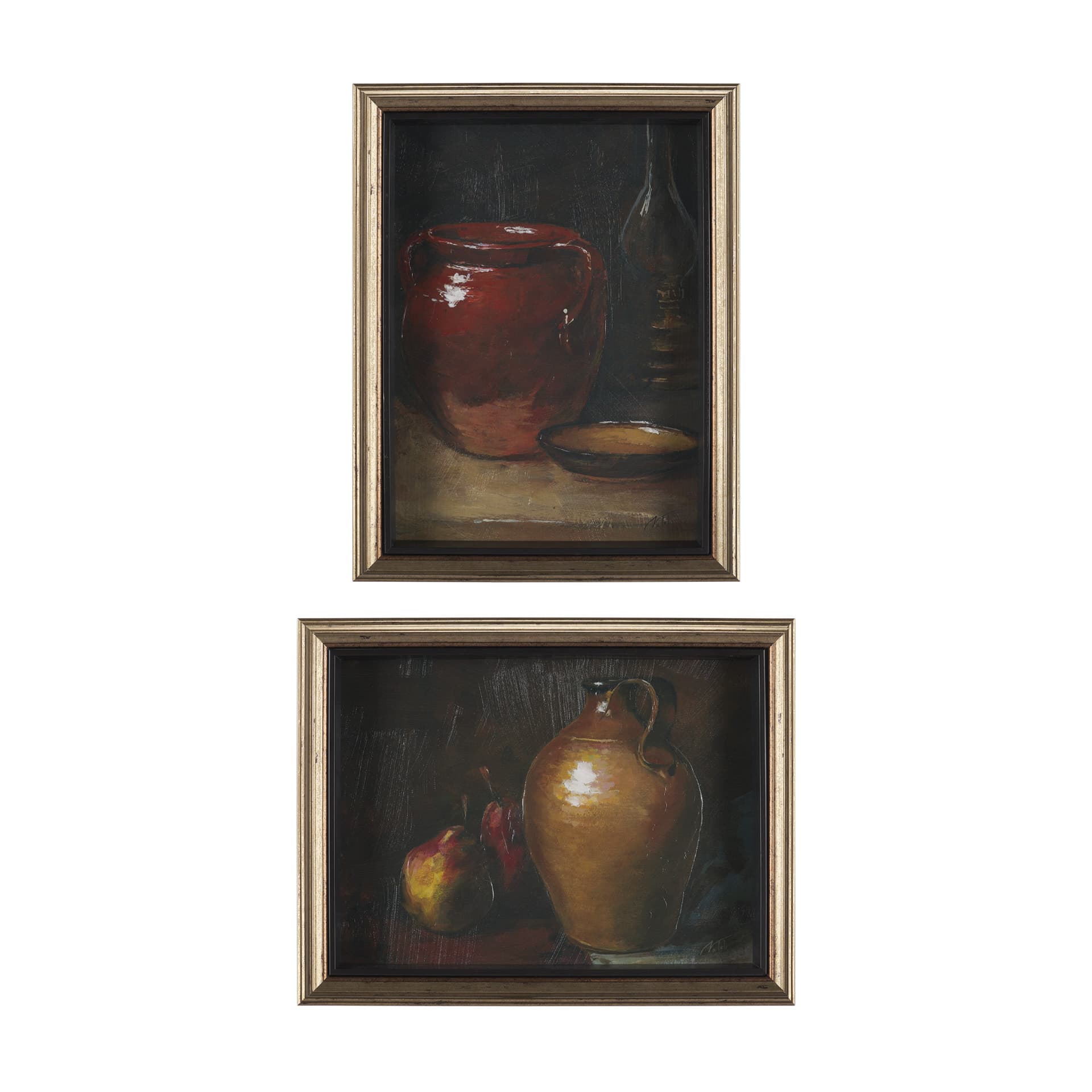Vintage Crock (Set of 2) by Mercana Studio a Hand Embellished Framed Art Print — product photograph