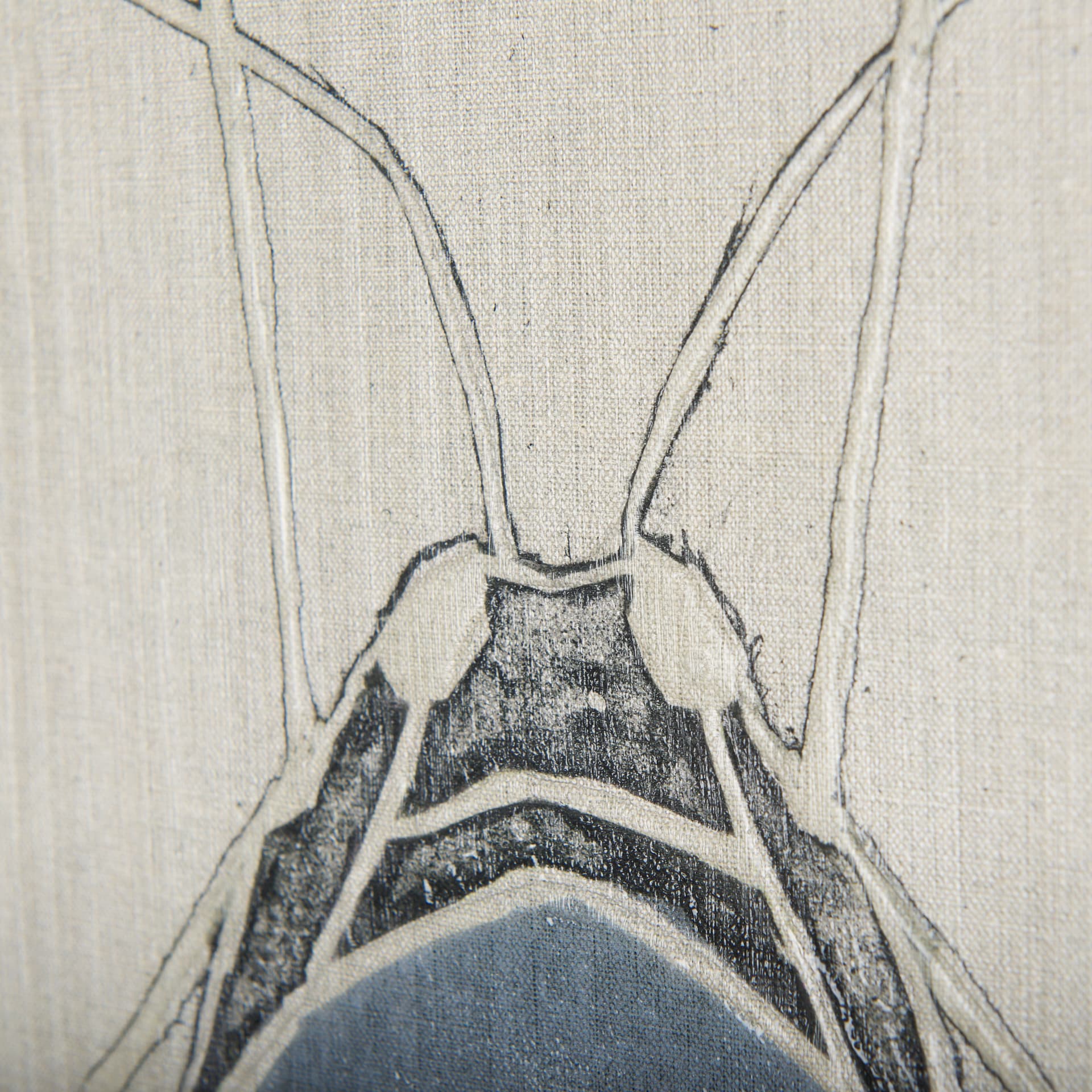 Moth Blue II by Mercana Studio a Hand Embellished Textured Canvas — product photograph