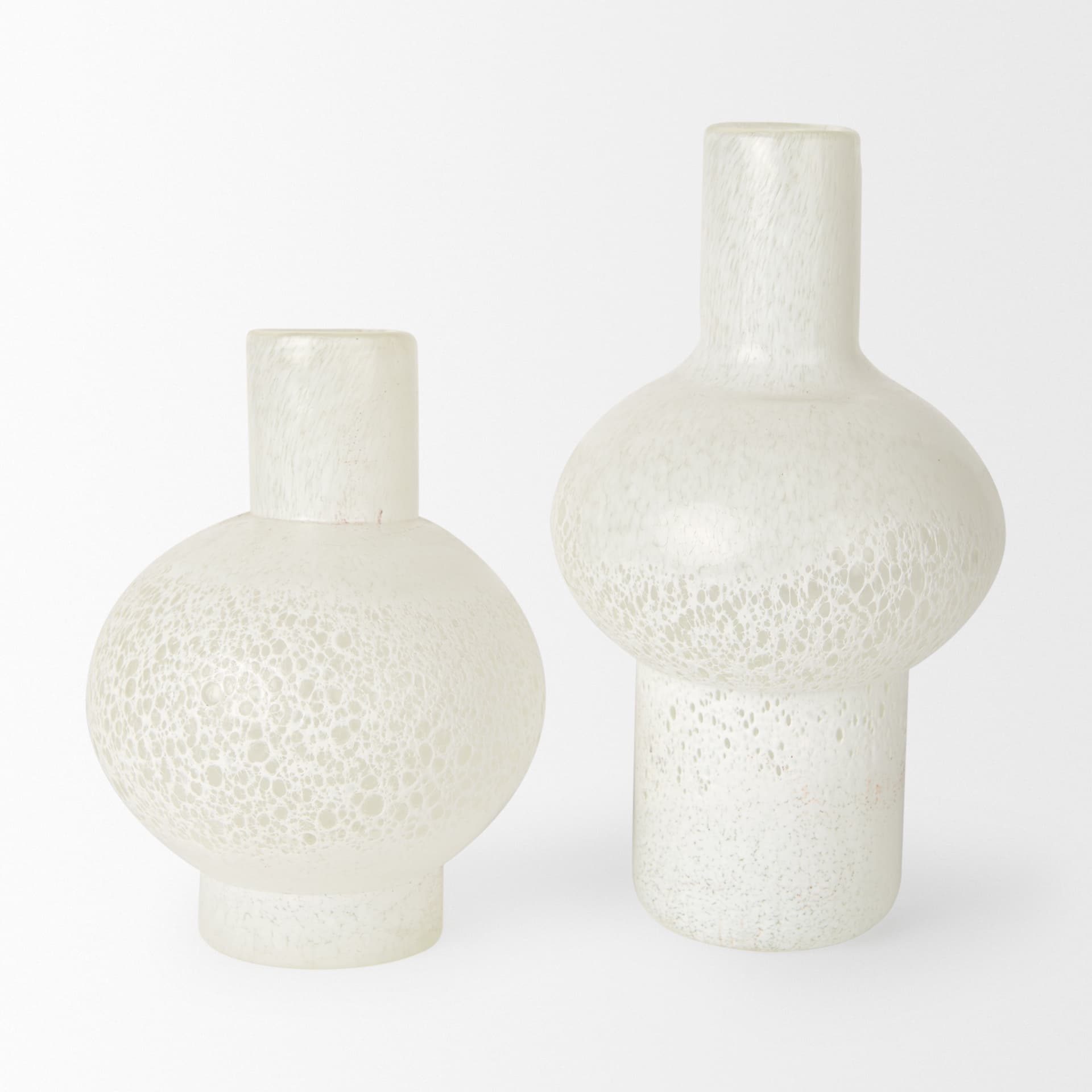 Heket Tall White Glass Vase — product photograph