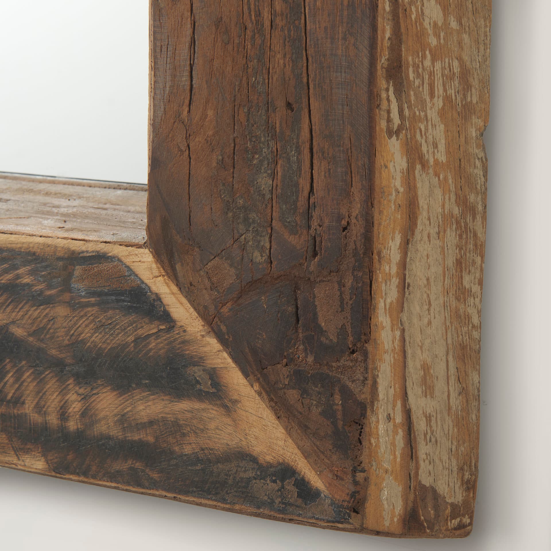 Gerome 28 x 48 Brown Wood Frame Rectangular Wall Mirror — product photograph