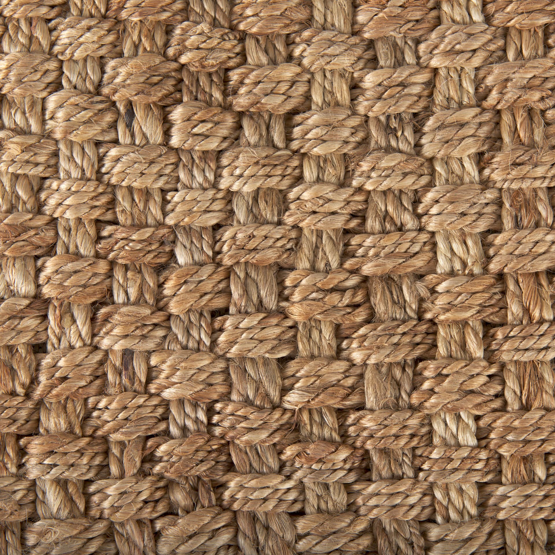 Aylin 16.5" Square Brown Jute Pouf — product photograph