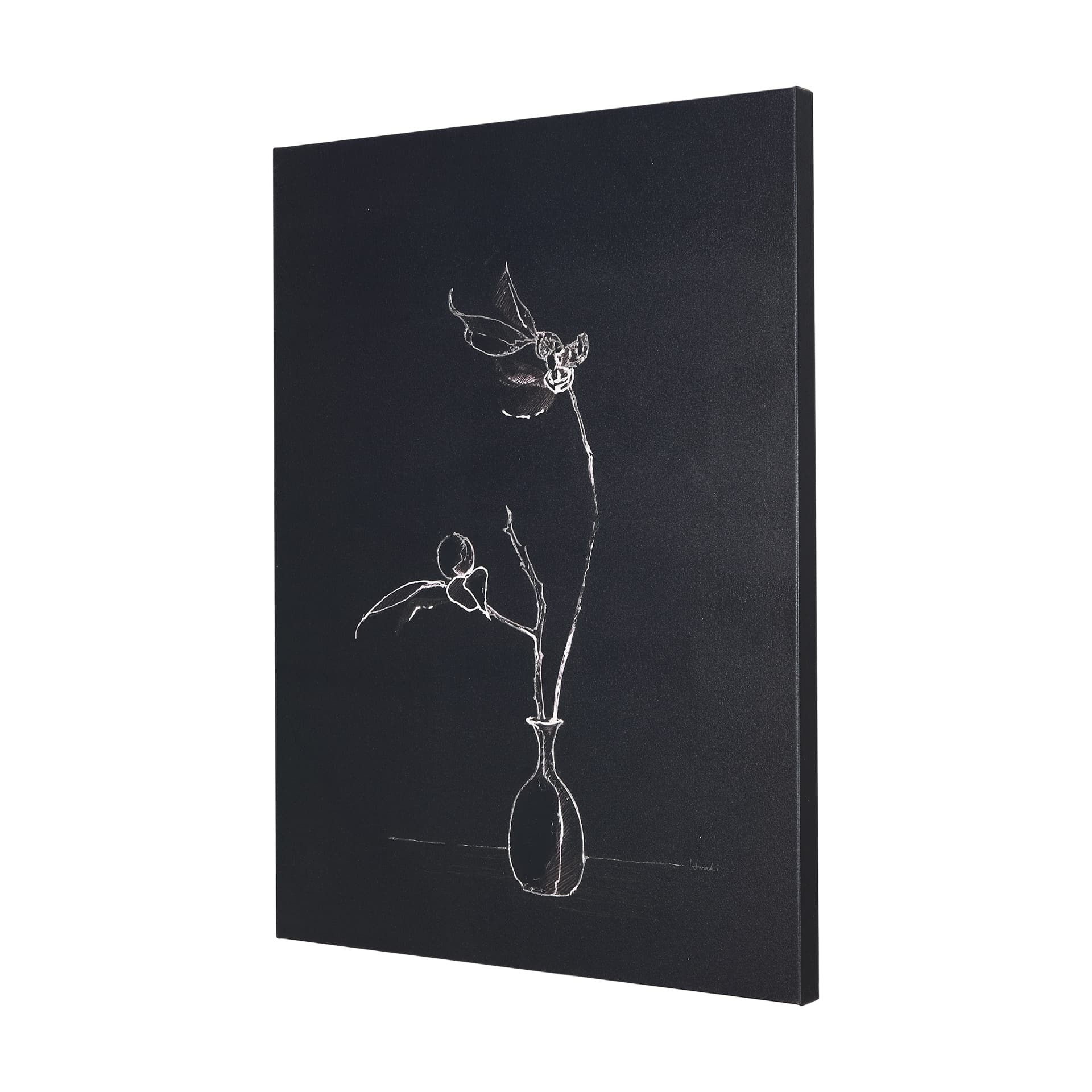 Ikebana Dark II by Mercana Studio a Hand Embellished Textured Canvas — product photograph
