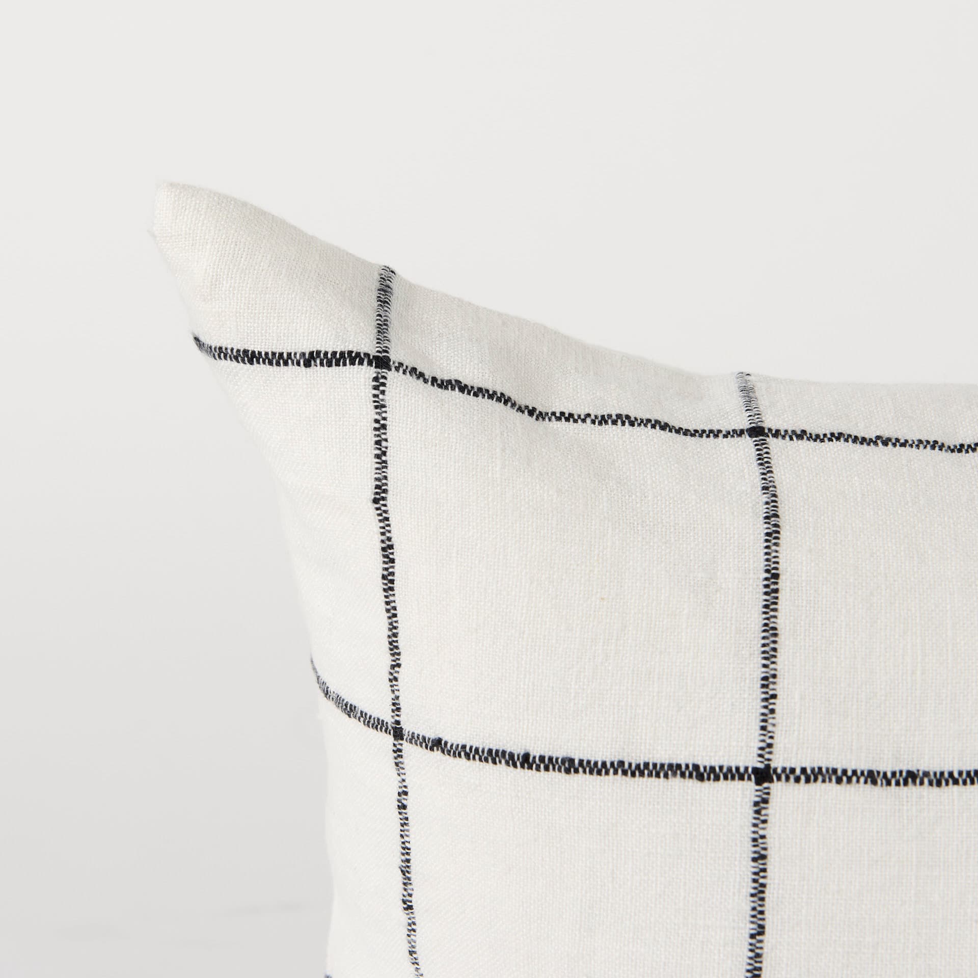 Suzanne 14x26 White/Black Square Pattern Pillow Cover — product photograph