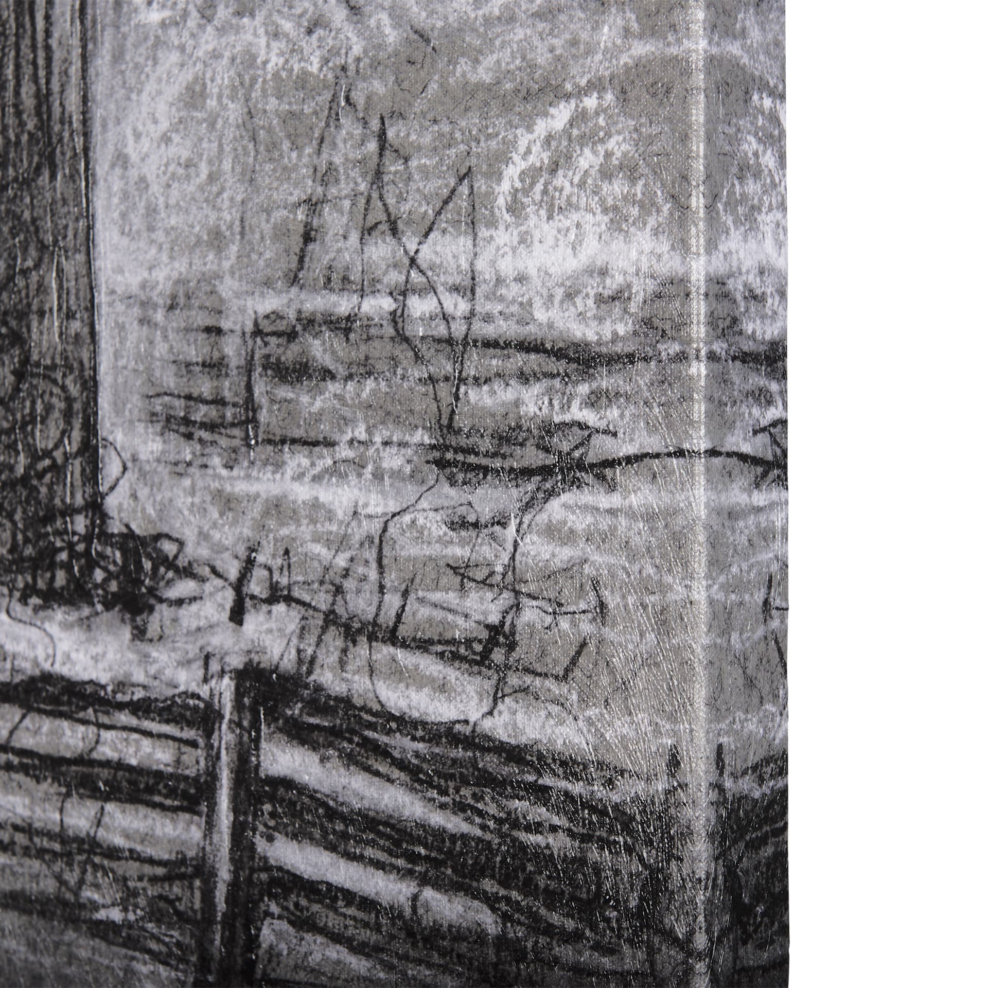 Farm view sketch II by Mercana Studio a Hand Embellished Textured Canvas — product photograph