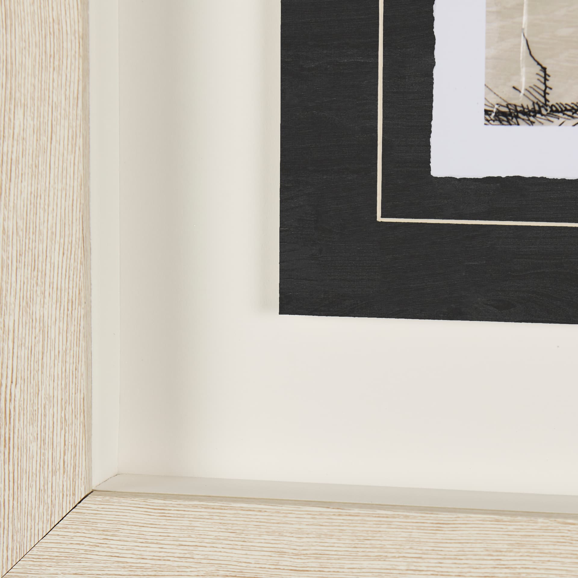 Fireside IV by Mercana Studio a Hand Embellished Textured Framed Art Print Matted under Glass — product photograph