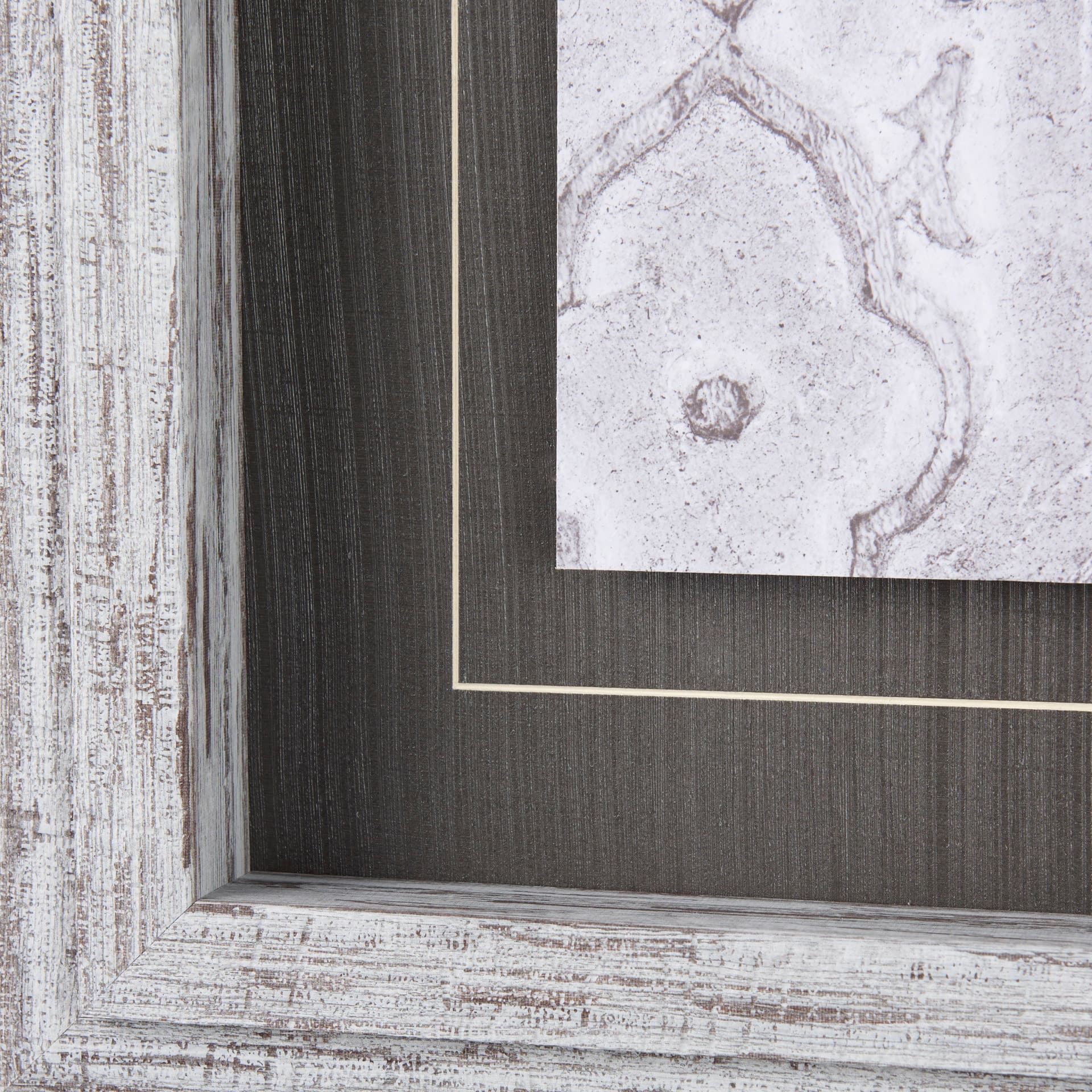 Vintage Tile Collection III by Mercana Studio a Hand Embellished Textured Framed Art Print — product photograph