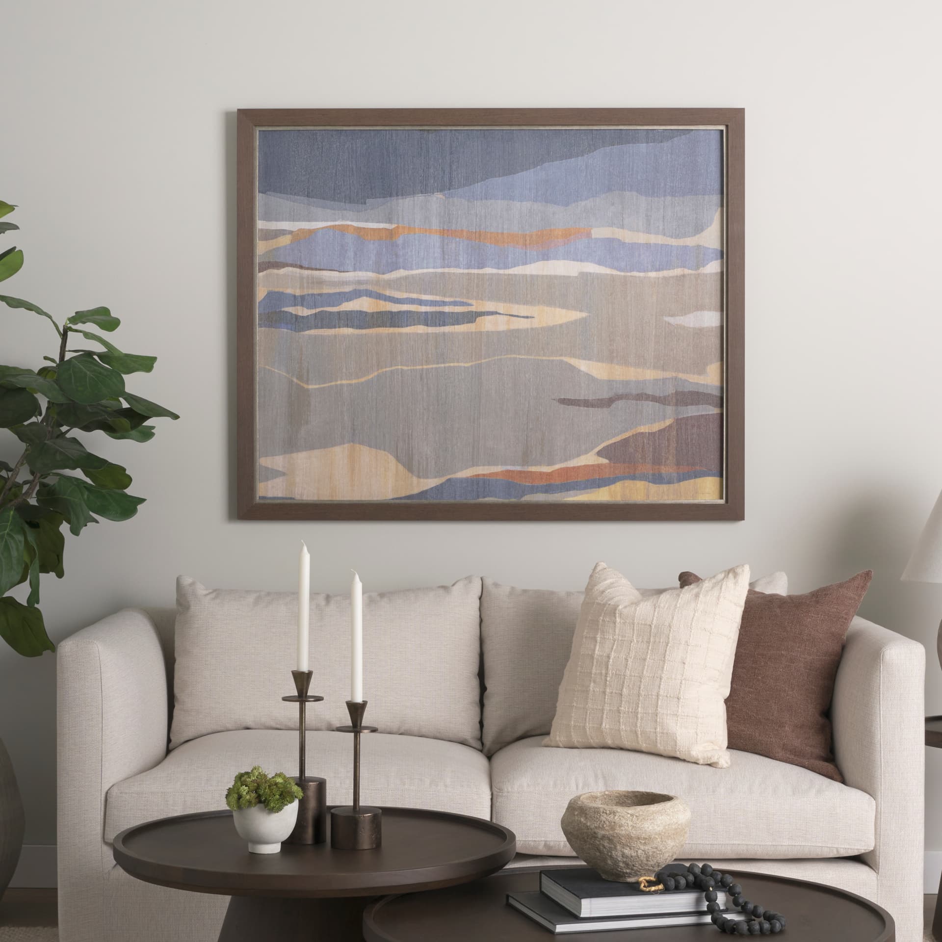 Far & Away by Nancy Crowell a Hand Embellished Framed Art Print — in a styled room