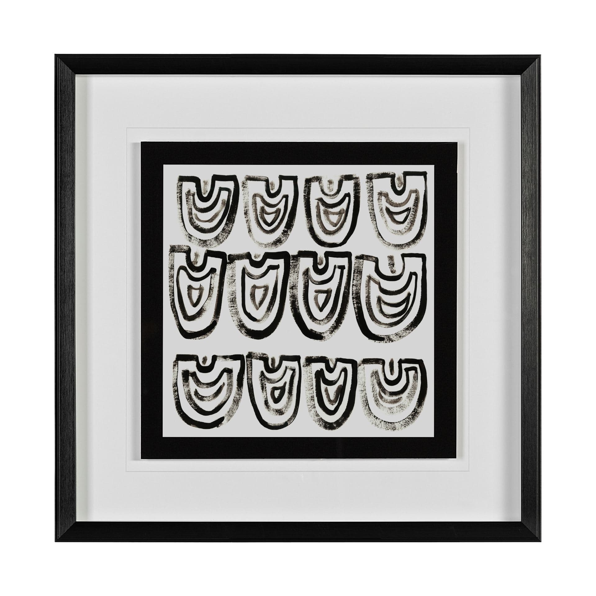 Mixed Signals VIII by June Erica Vess Hand Embellished Textured Framed Art Print Matted under Glass — product photograph