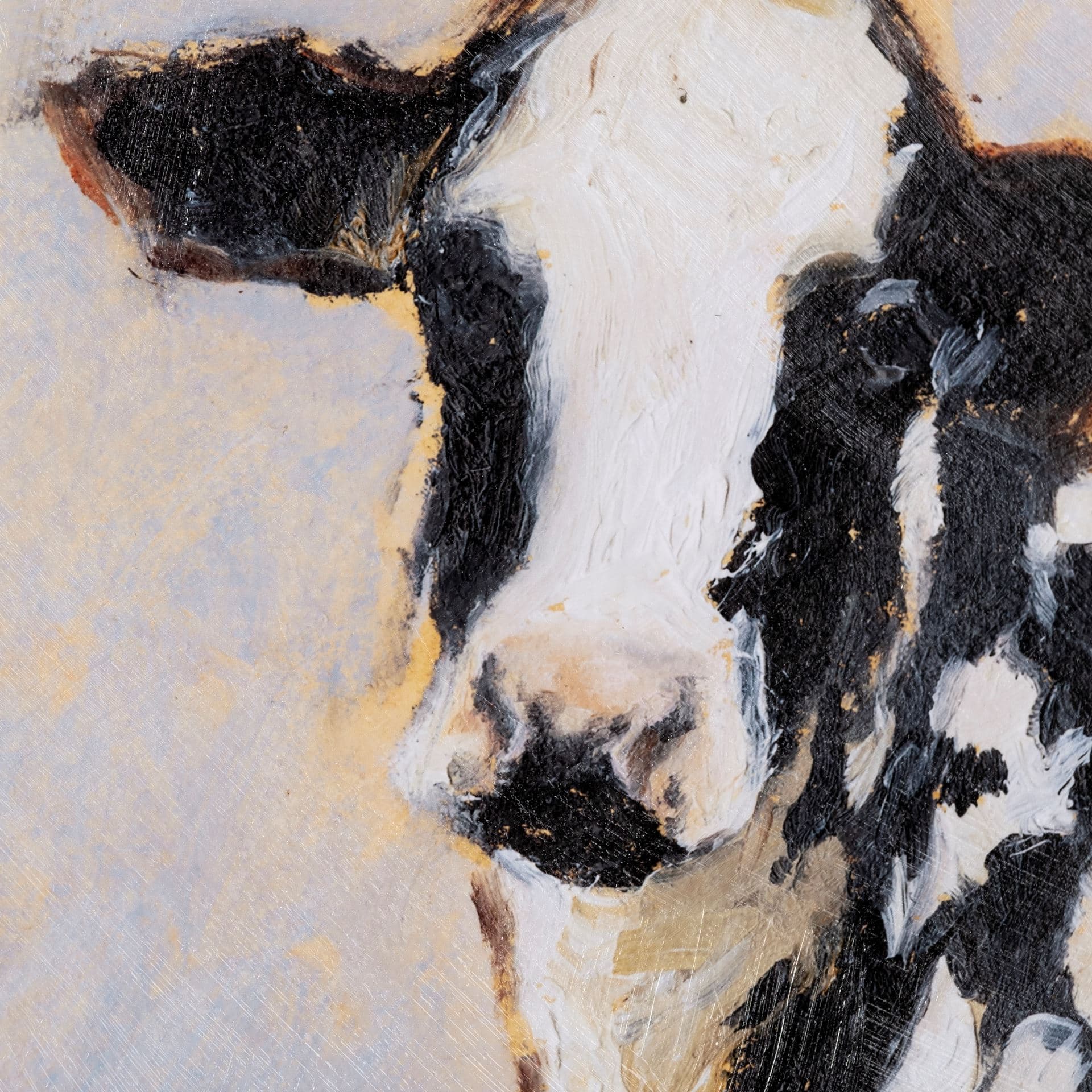 Moo-ving In II by Ethan Harper a Hand Embellished Textured Framed Art Print Matted under Glass — product photograph