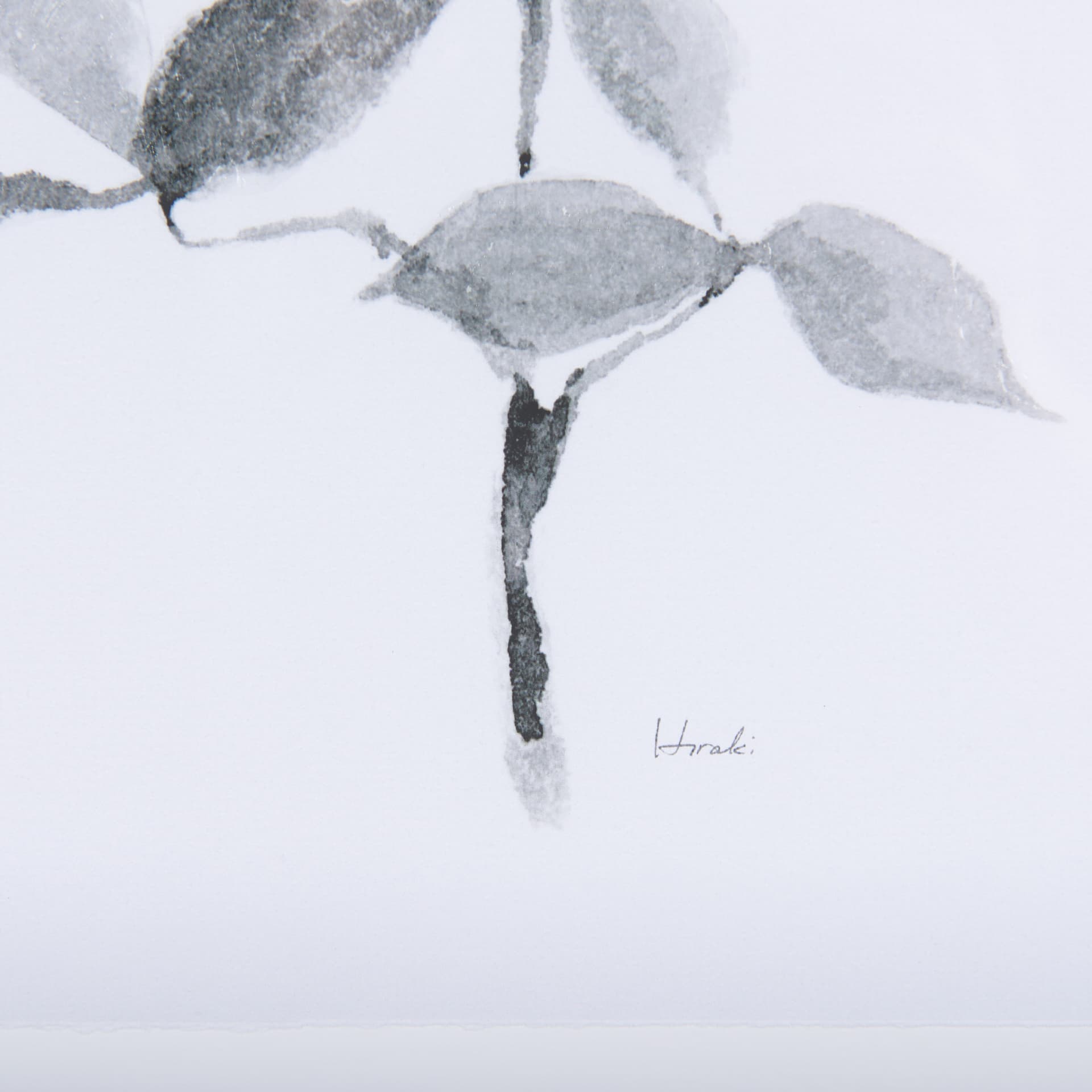 Leaf Shadow II by Mercana Studio a Hand Embellished Textured Framed Art Print Matted under Glass — product photograph