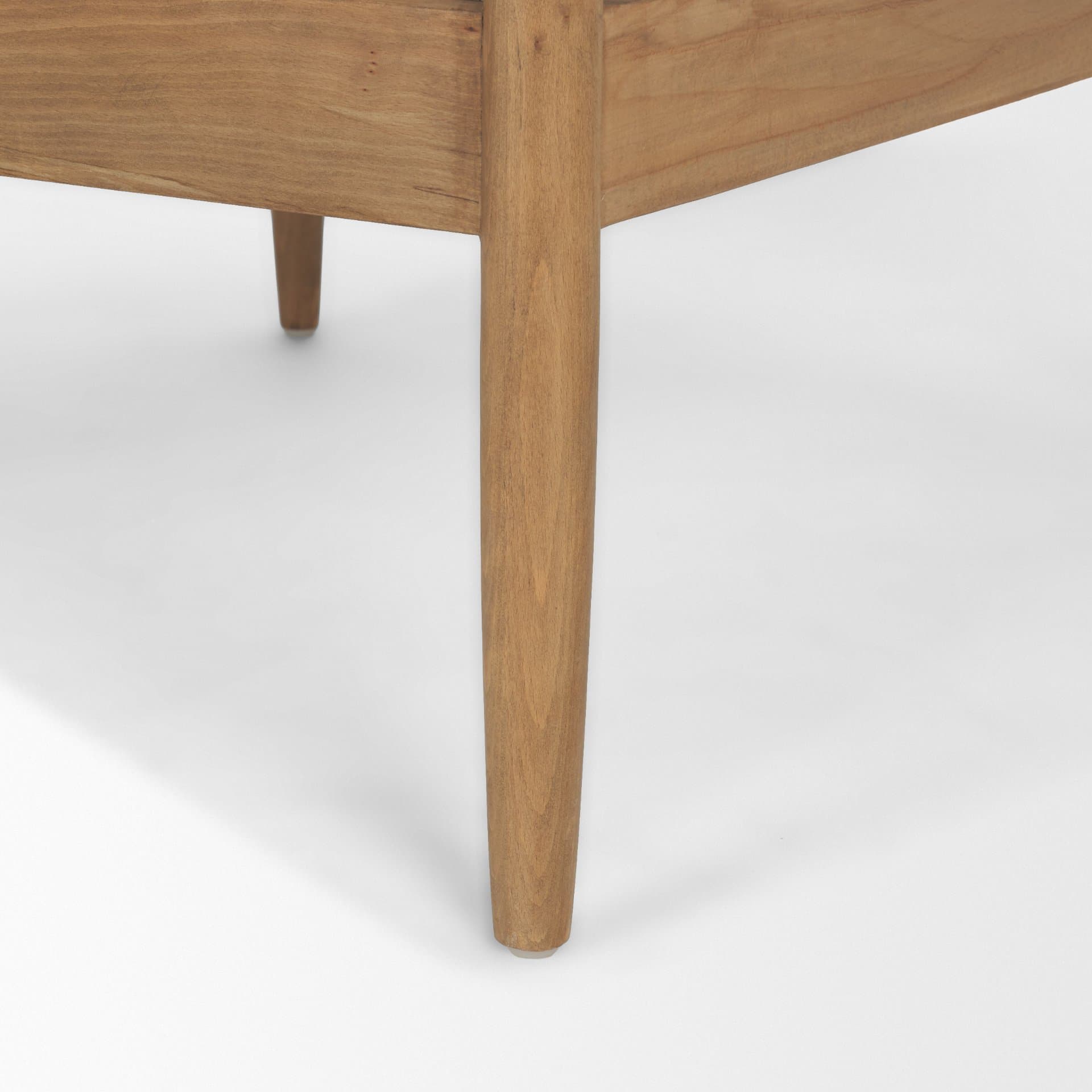 Danni Beige Fabric Beech Wood Framed Accent Lounge Chair — product photograph
