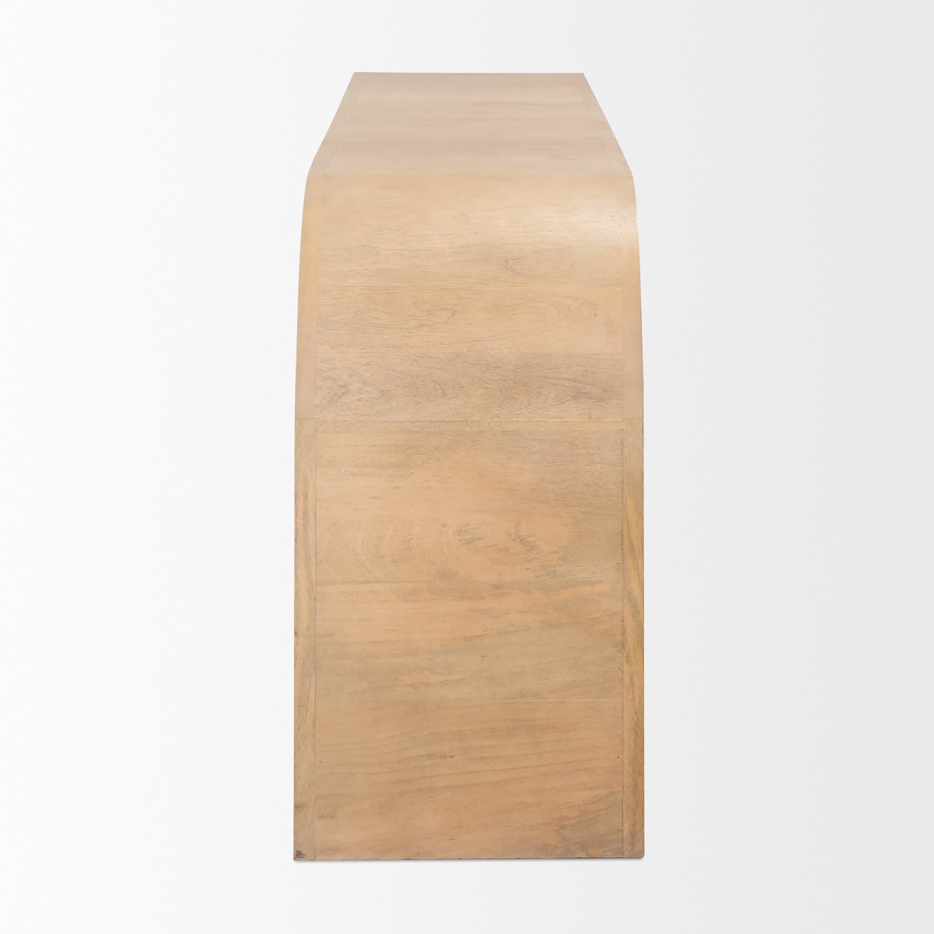 Sorina Reverse Fluted Light Brown Wood Sideboard — product photograph