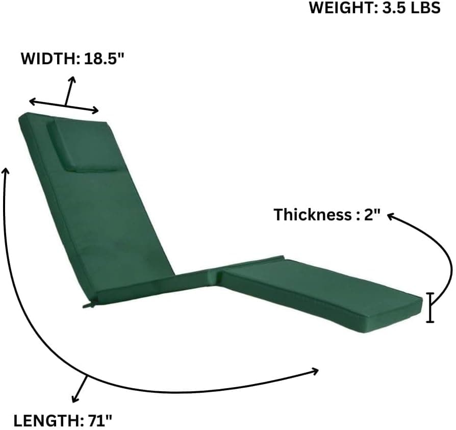 Steamer Chair Green Cushion TC53-G — product photograph