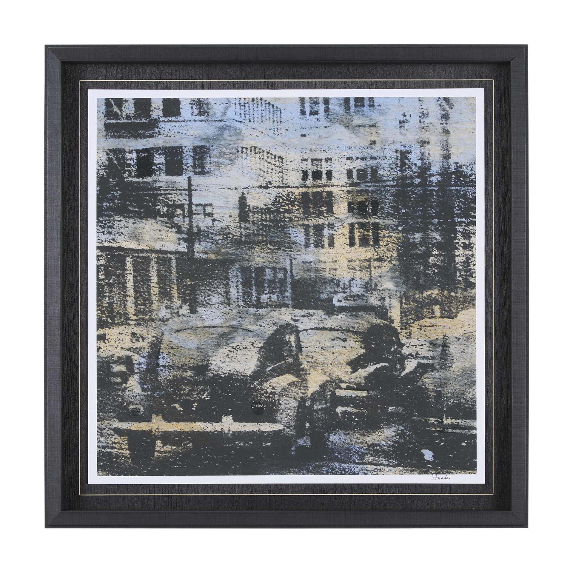 City Vibe III by Mercana Studio a Hand Embellished Textured Framed Art Print Matted under Glass — product photograph