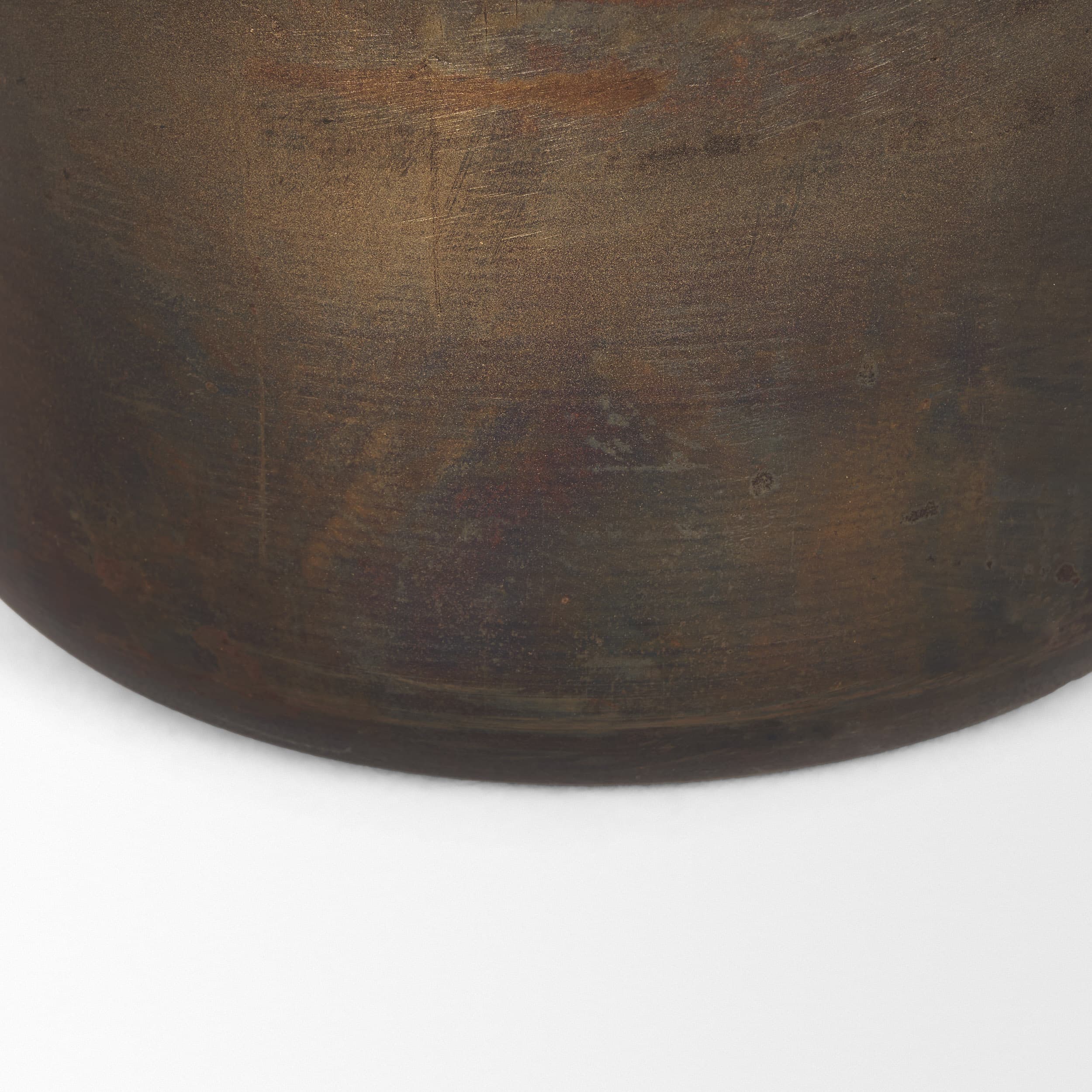 Daya Medium Antiqued Gold Metal Vase — product photograph