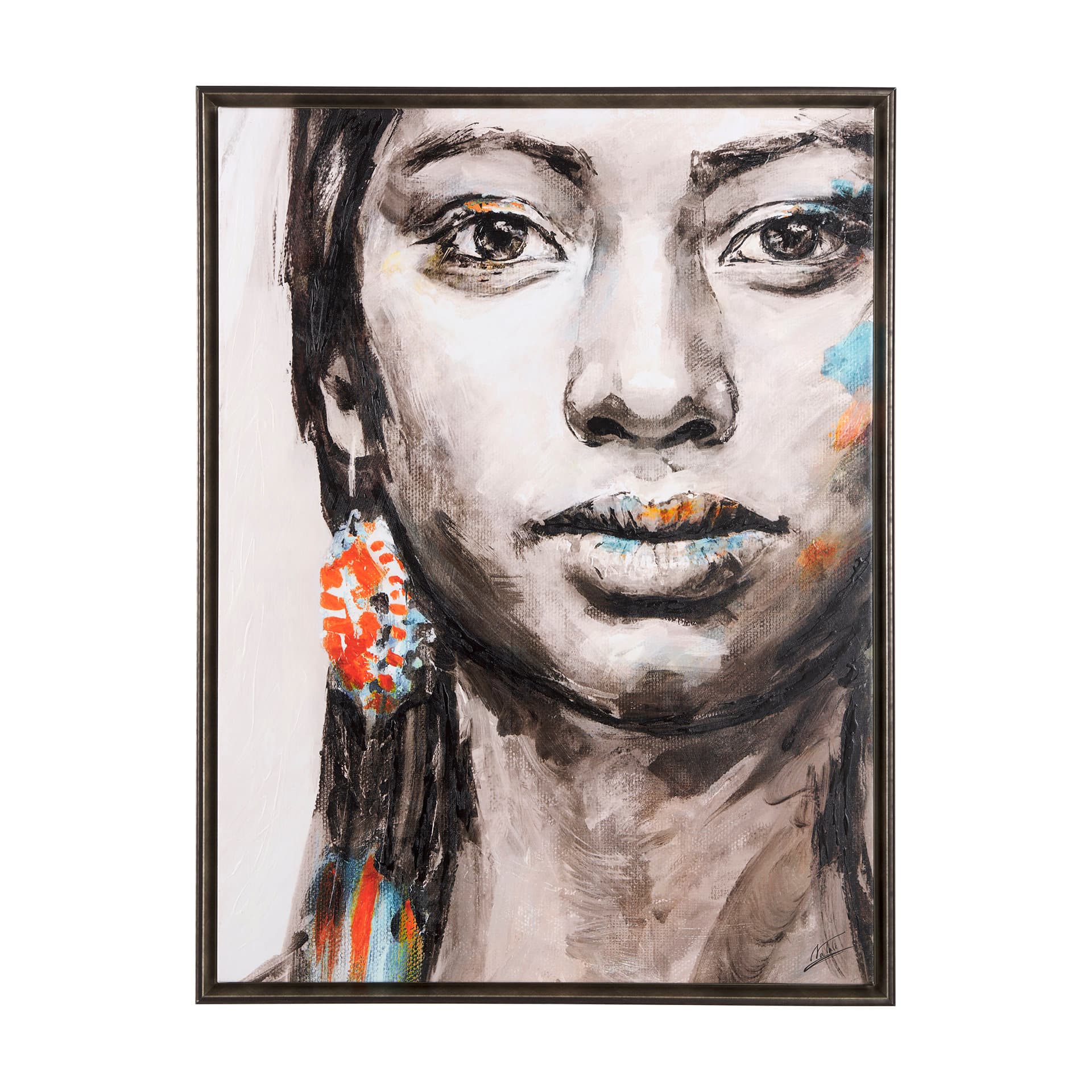 Unity I Woman (FL) by Mercana Studio a Hand Embellished Textured Framed Canvas — product photograph