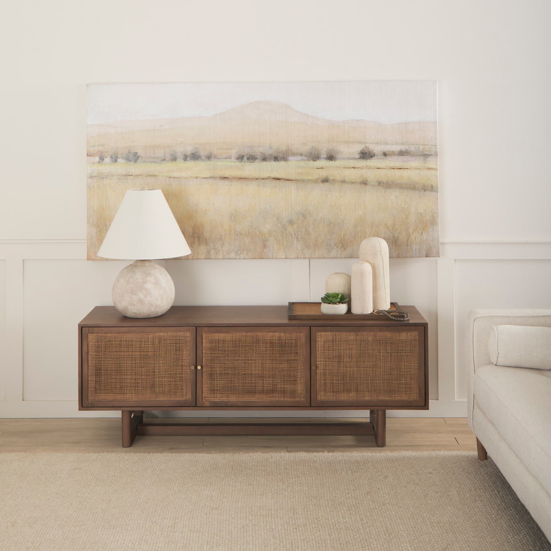 Knox Short White-Wash Wood Decorative Object — product photograph