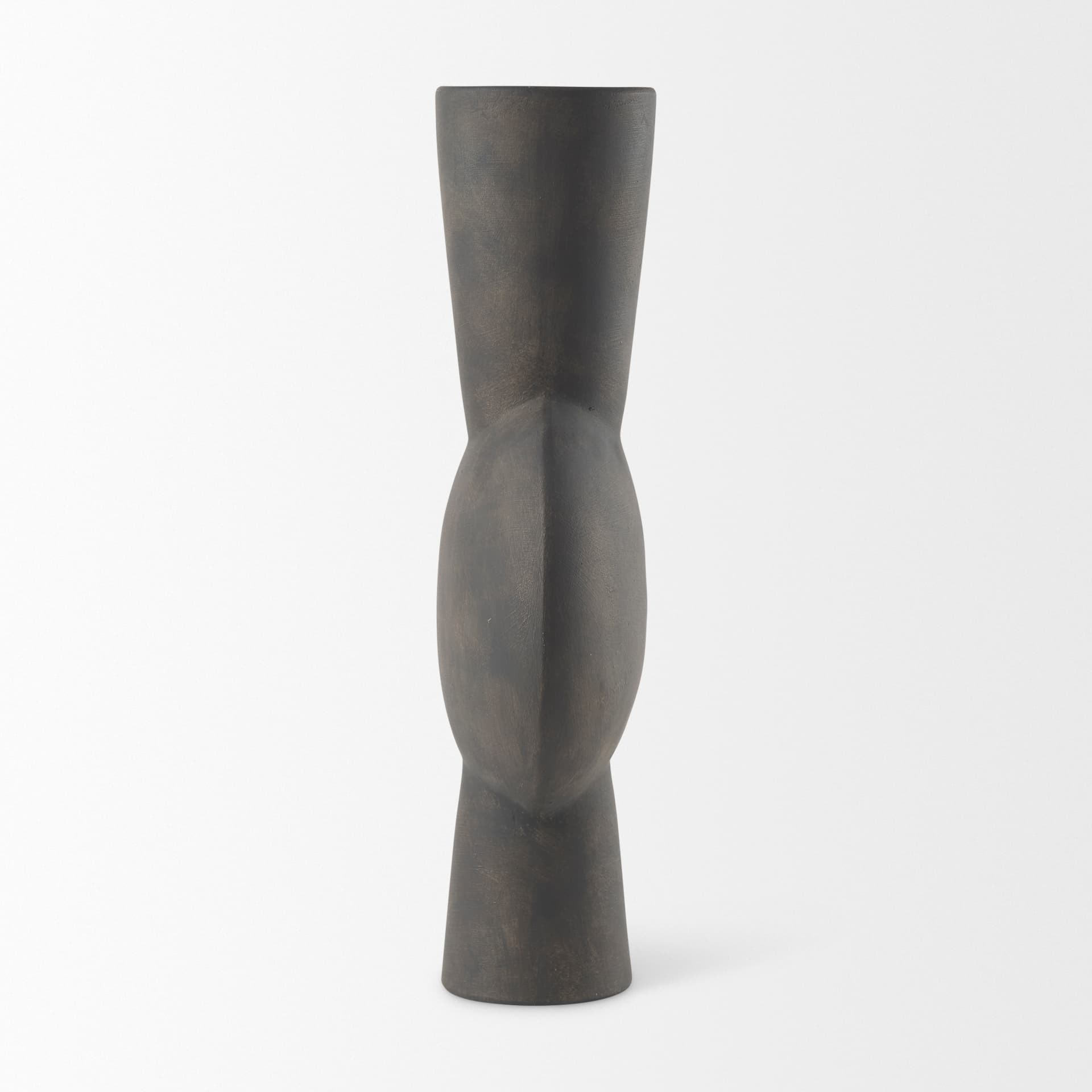 Kaz 8.3L x 3.9W x 16.7H Earthy Brown Ceramic Vase — product photograph