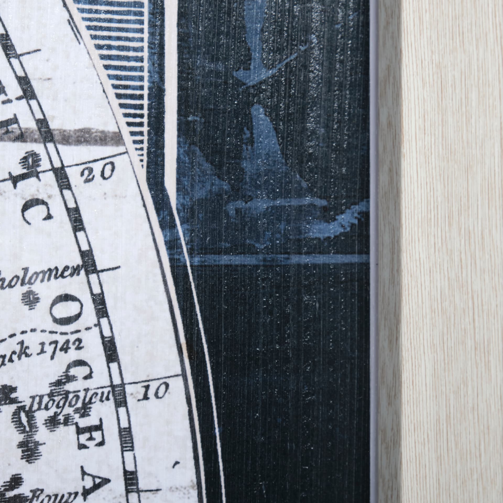 Old World Globe by Mercana Studio a Hand Embellished Textured Framed Art Print Matted under Glass — product photograph